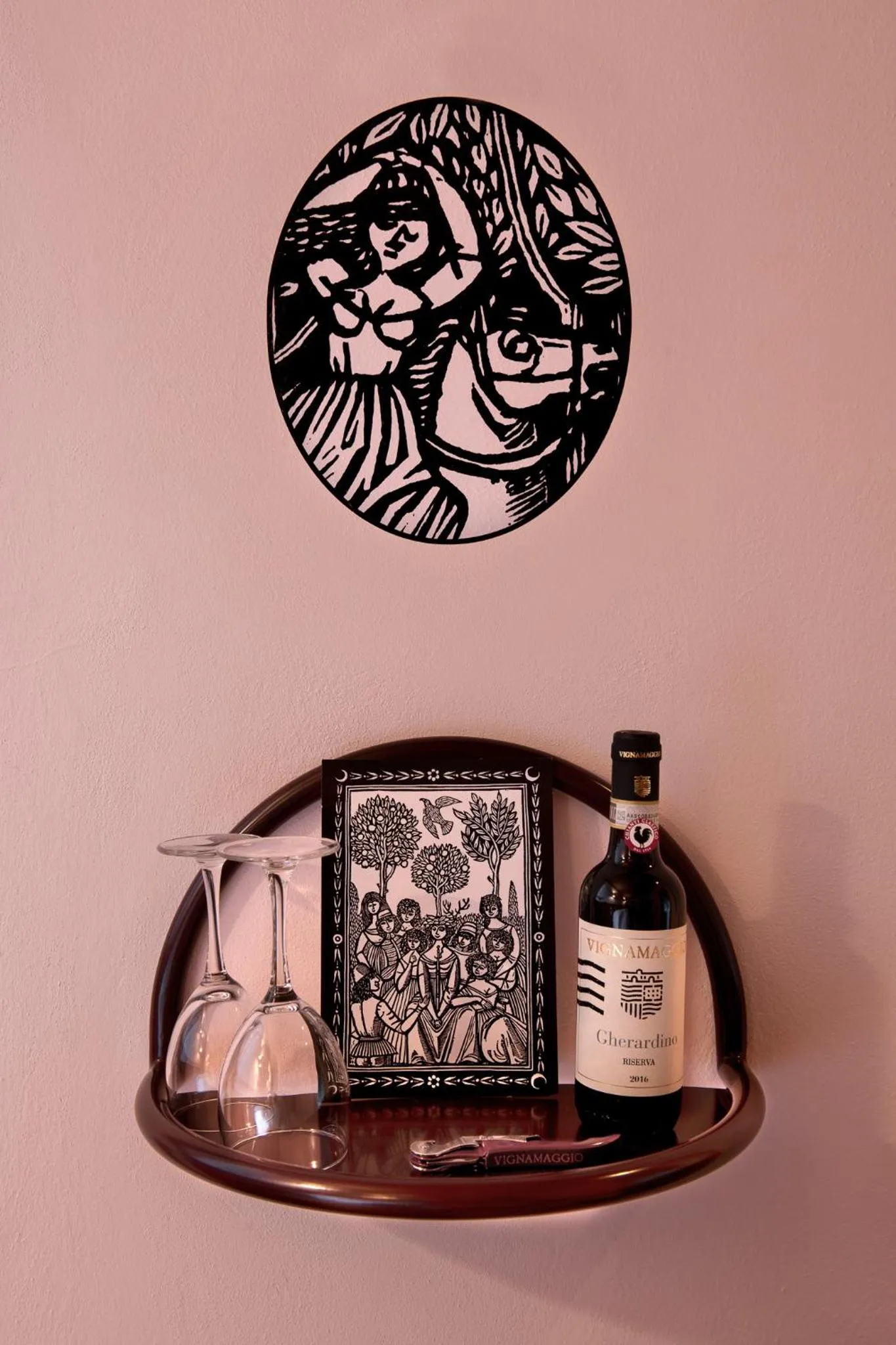 Decorative detail in La Pensione di Vignamaggio