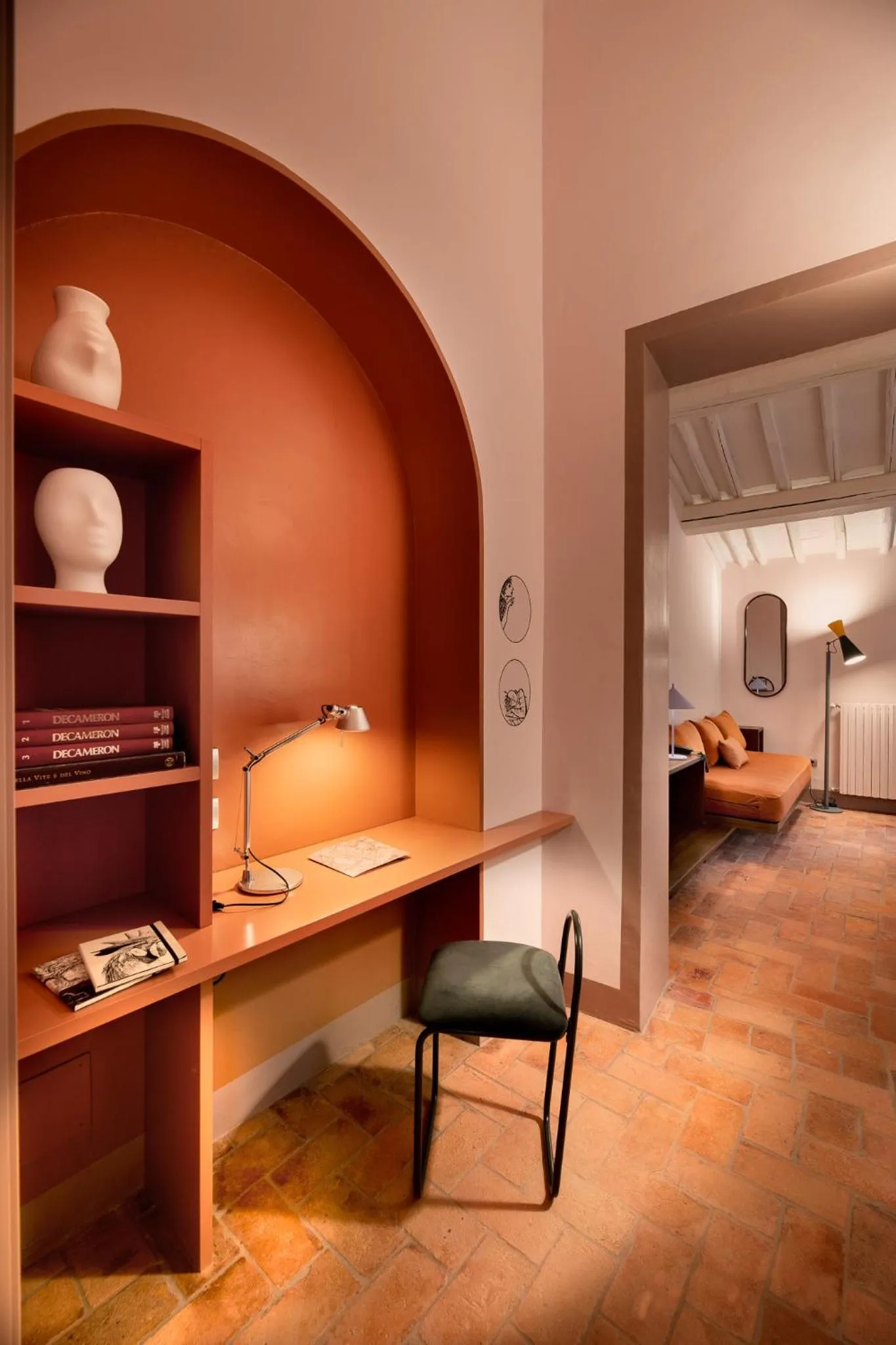 Seating area in La Pensione di Vignamaggio