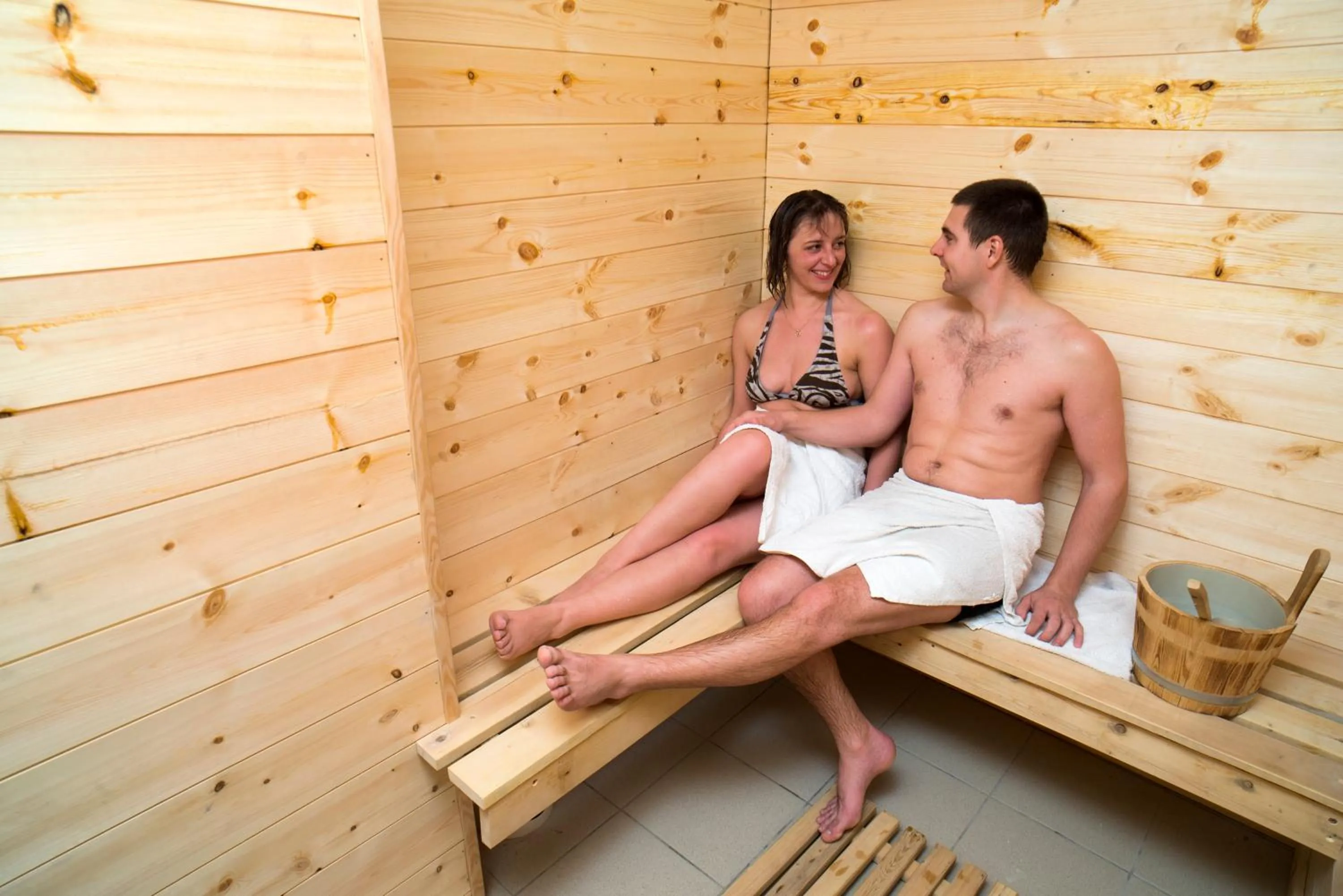 Sauna in Gîte Chalet La Vie Sauvage