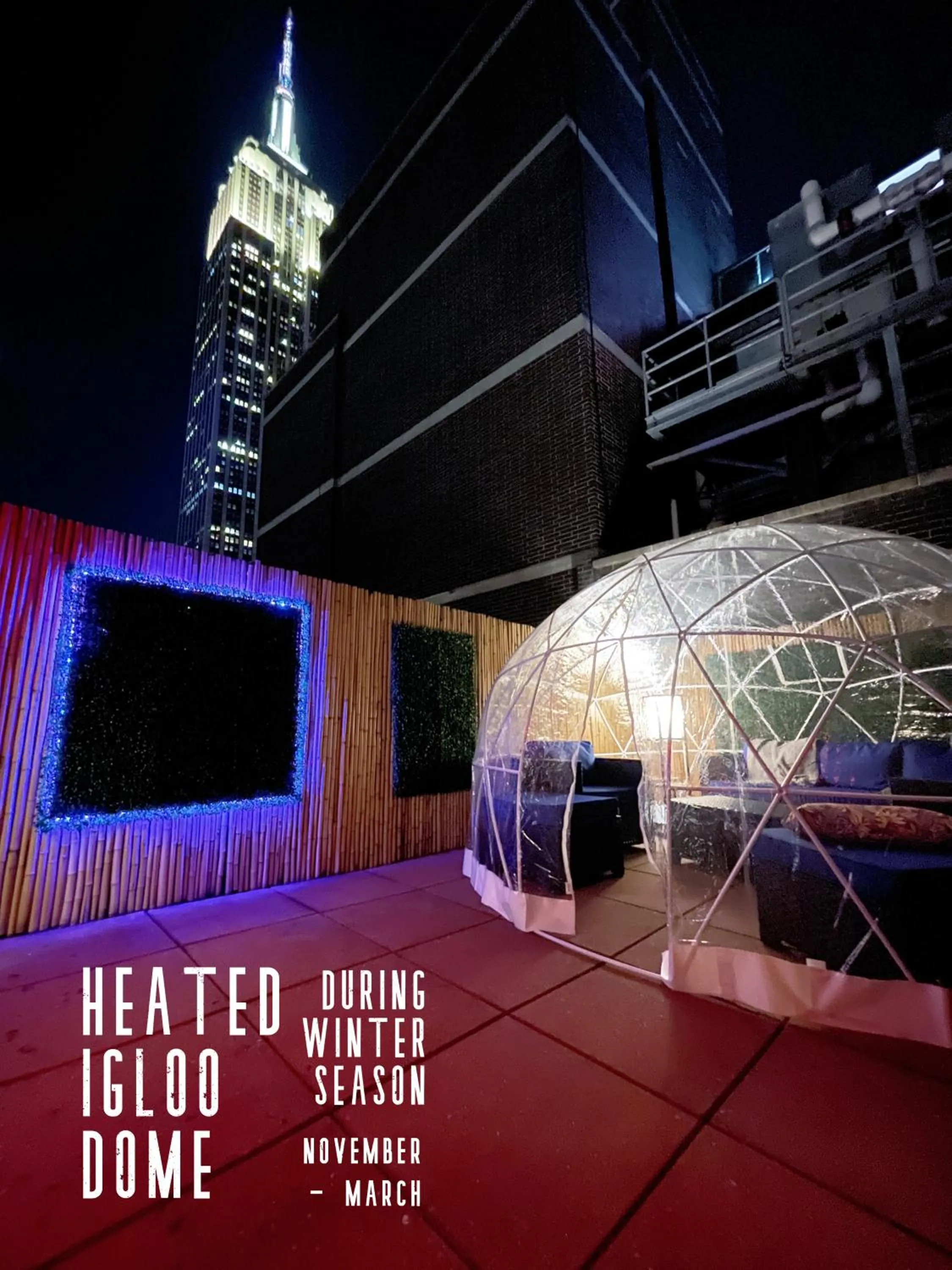 Patio in Hotel and the City, Rooftop City View