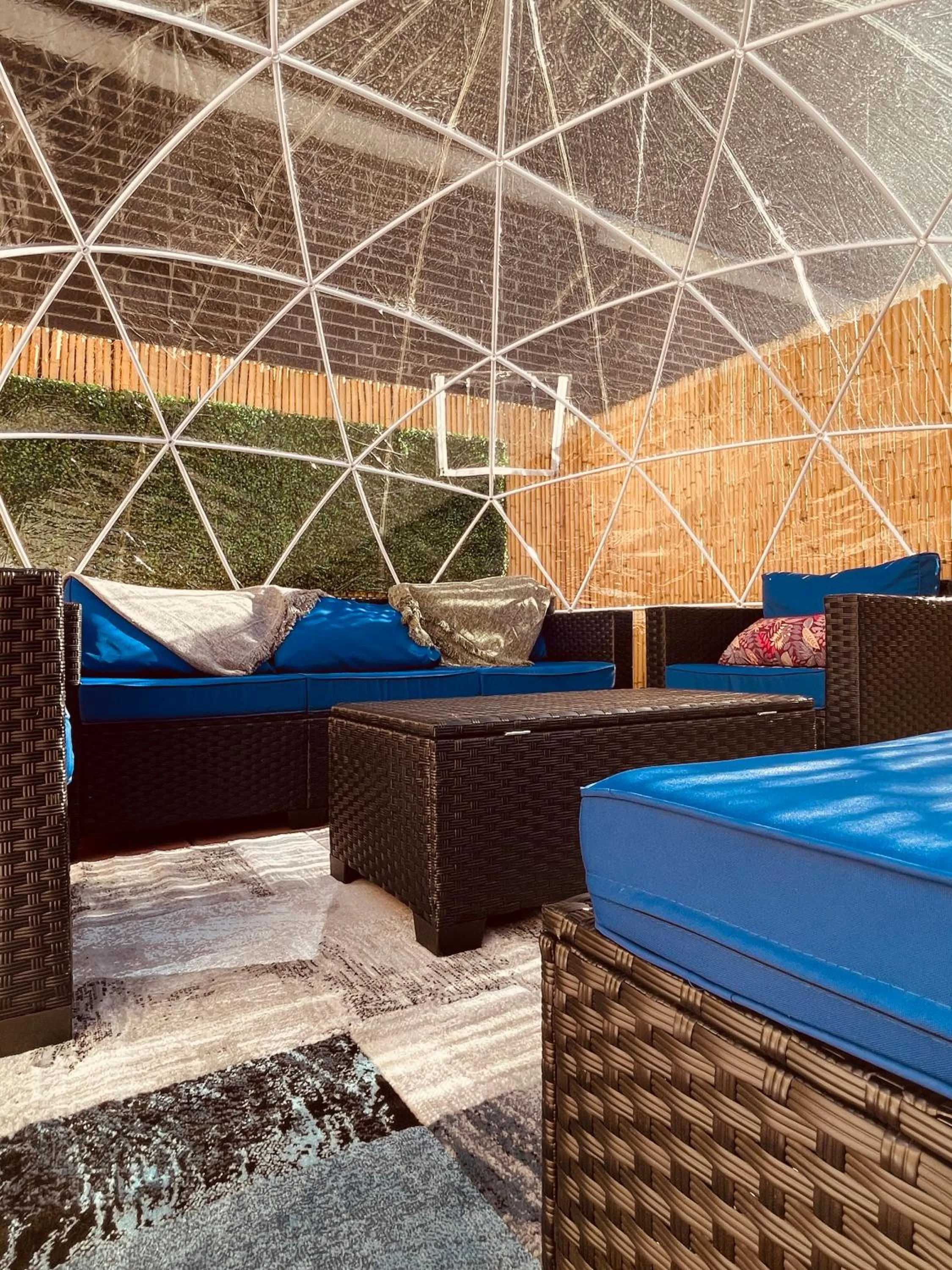 Bed in Hotel and the City, Rooftop City View