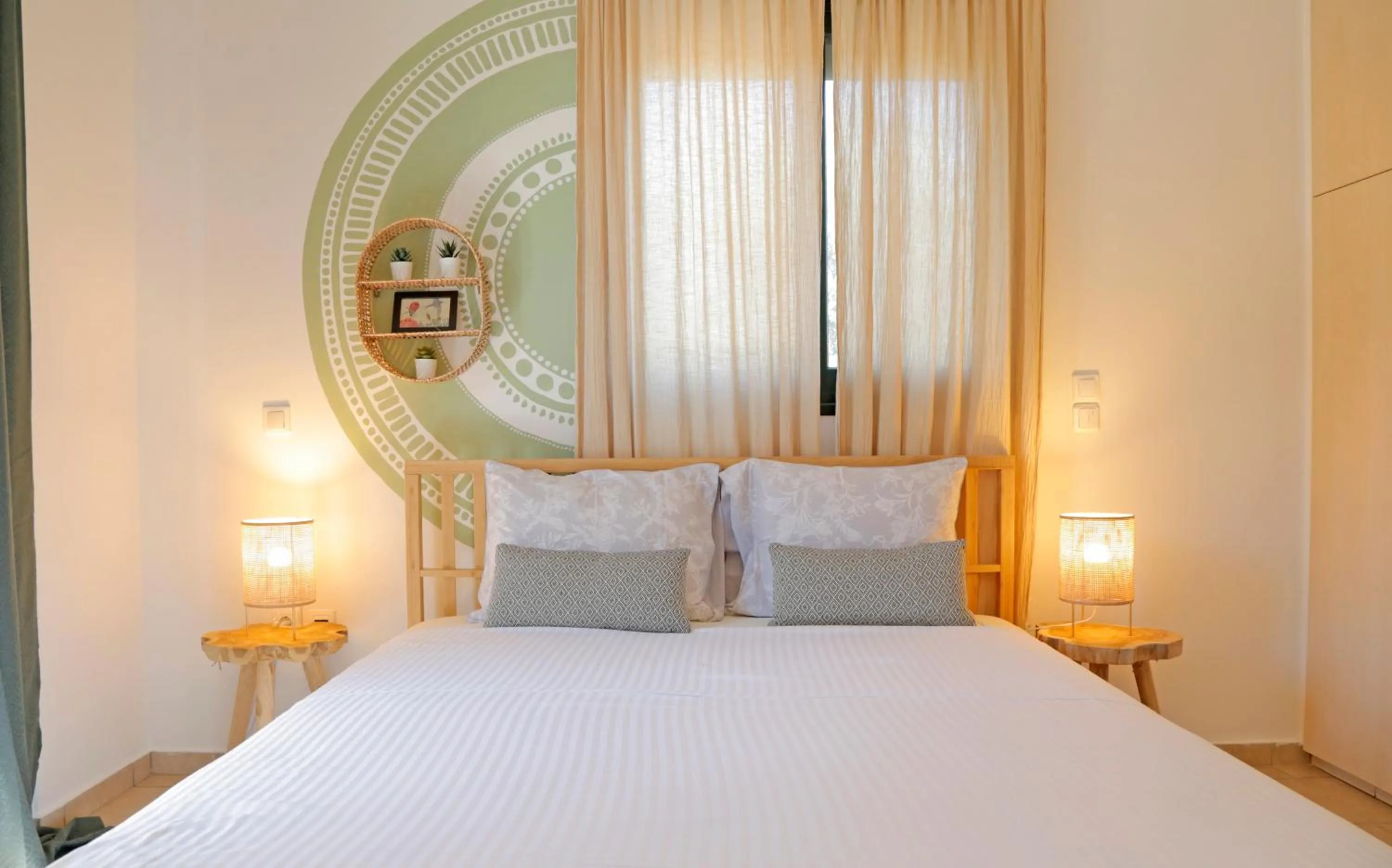 Bed in Oliva Holiday Homes