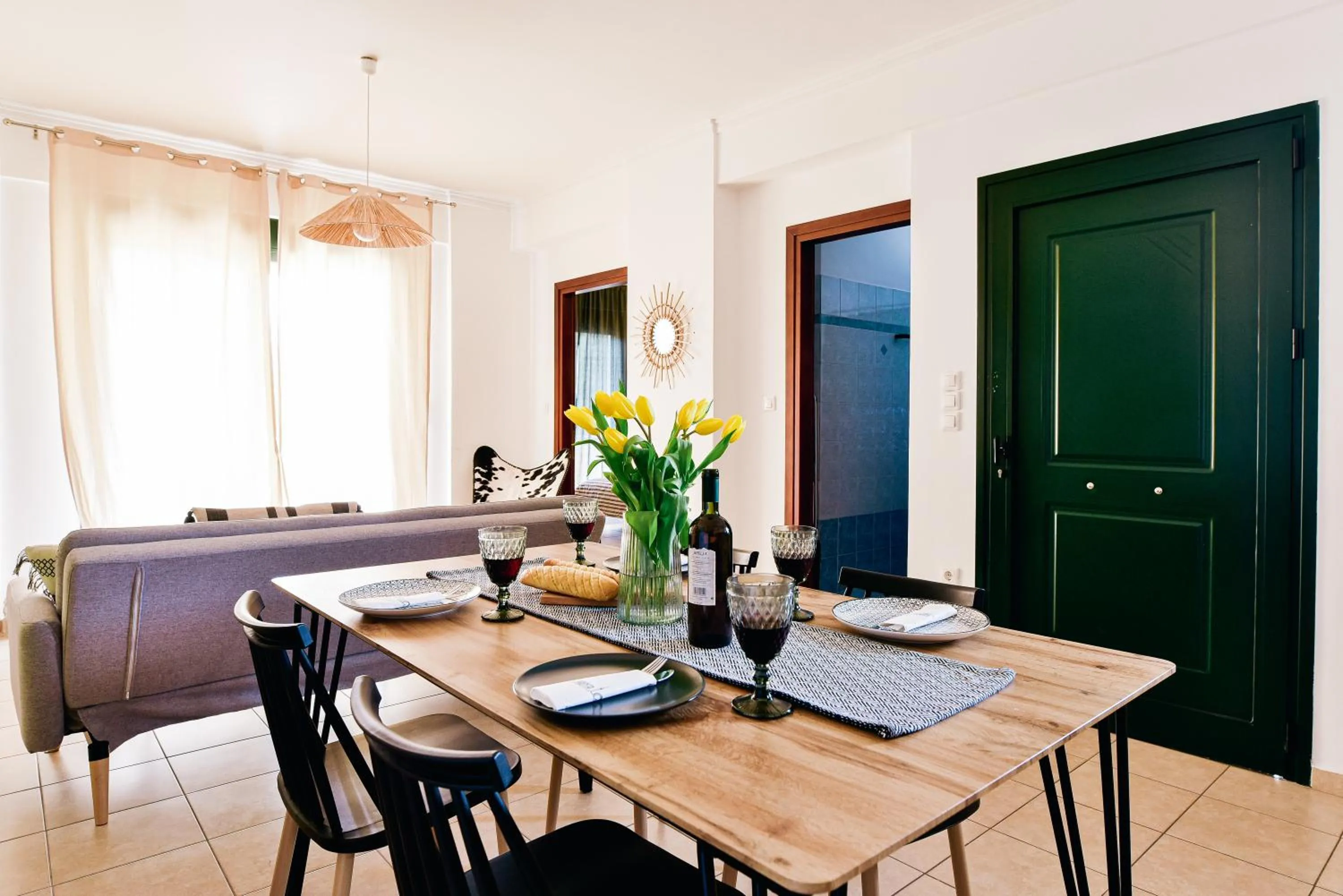 Dining area in Oliva Holiday Homes
