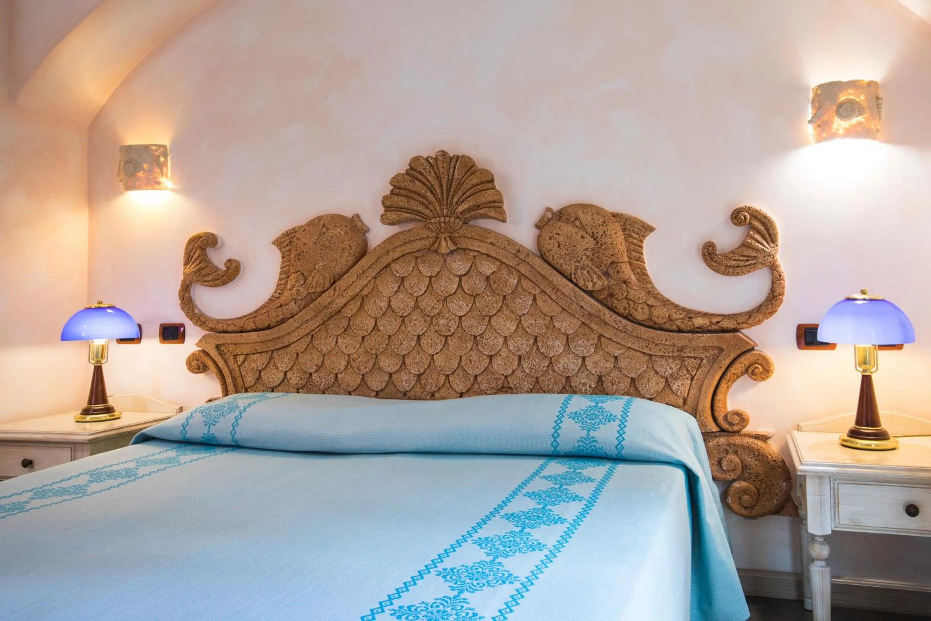 Bed in Hotel Poseidonia