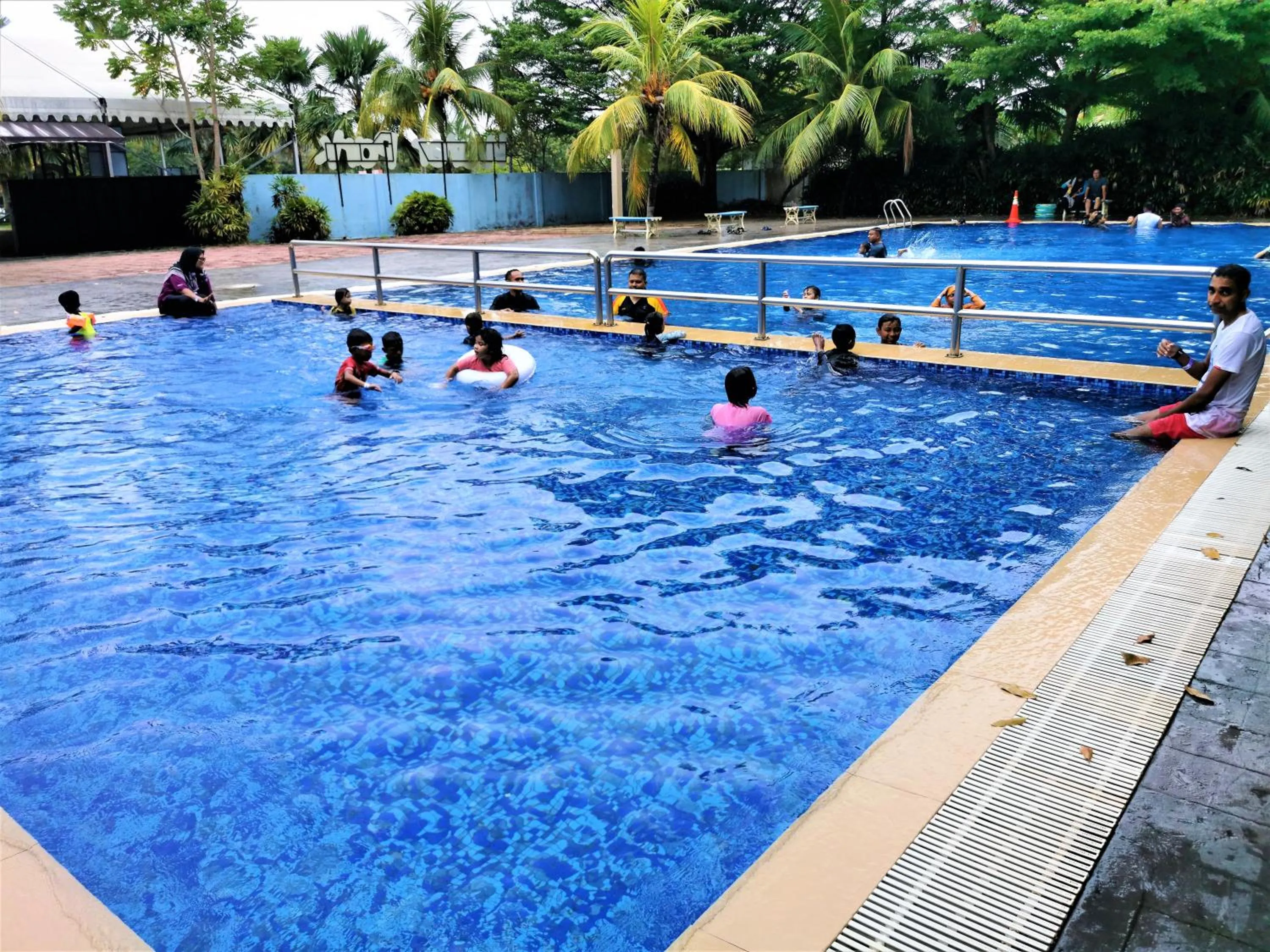 People in FHS Water Themepark Resort Melaka Town City Tengah