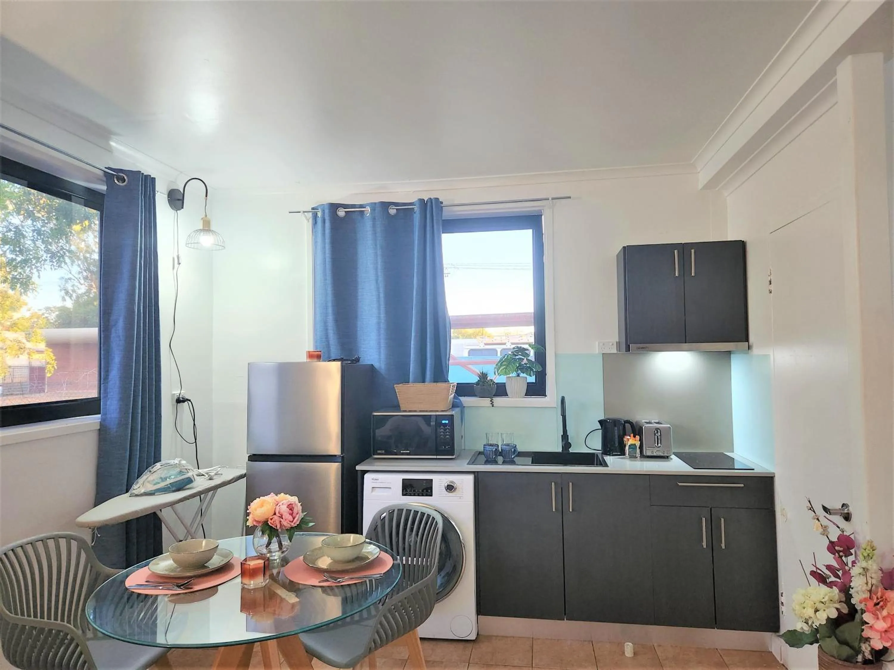 Kitchen or kitchenette in K - Town Hotel