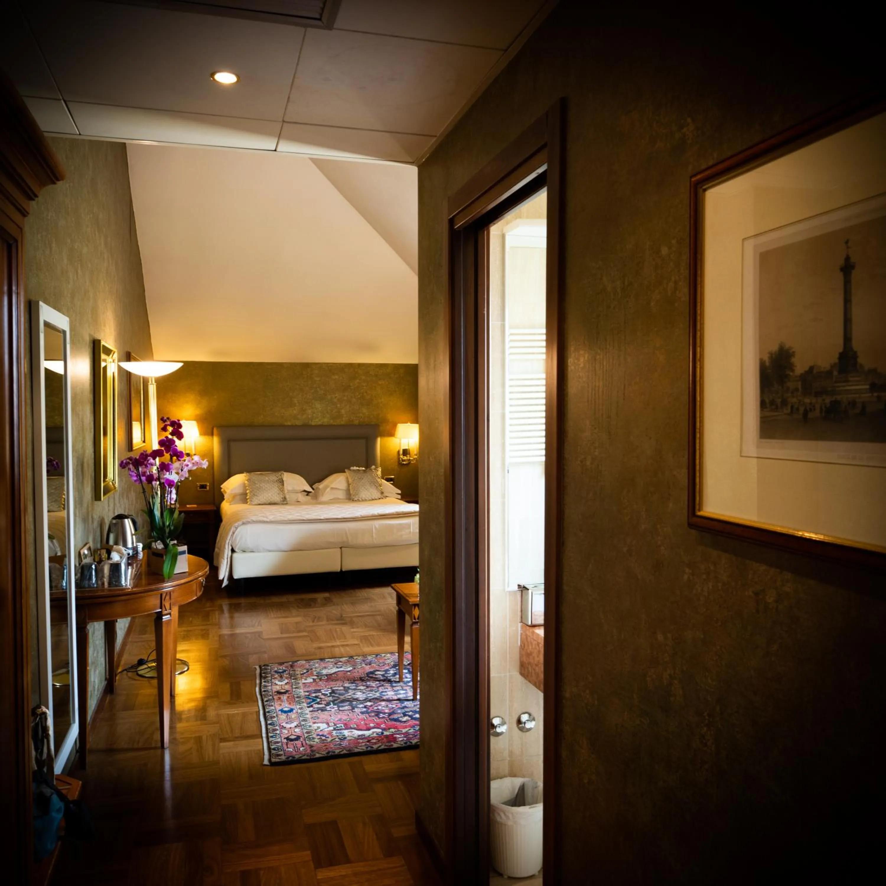 Bed in Hotel Palazzo Lovera