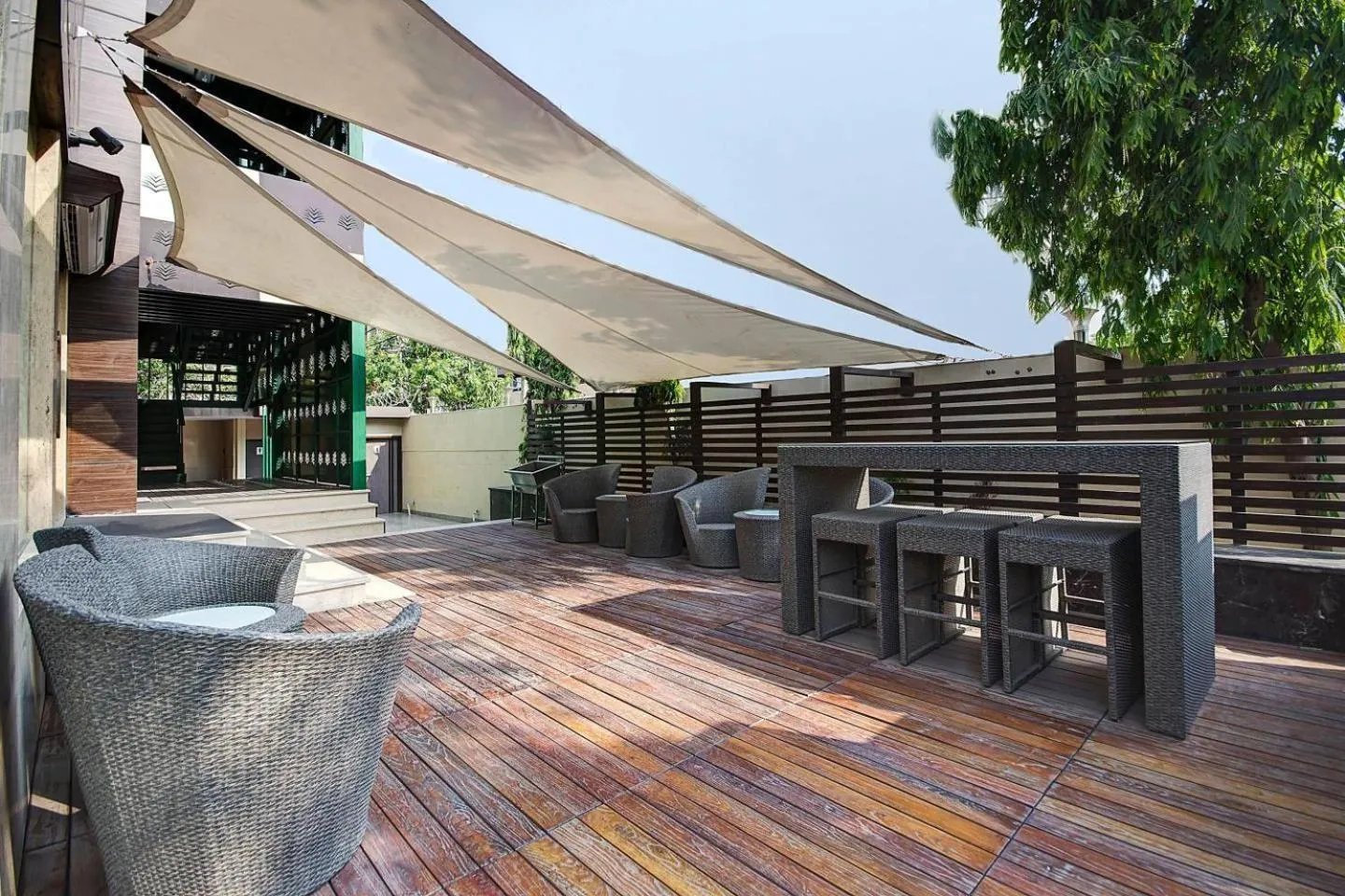 Patio in The Palm Spring a Boutique Hotel Naraina New Delhi