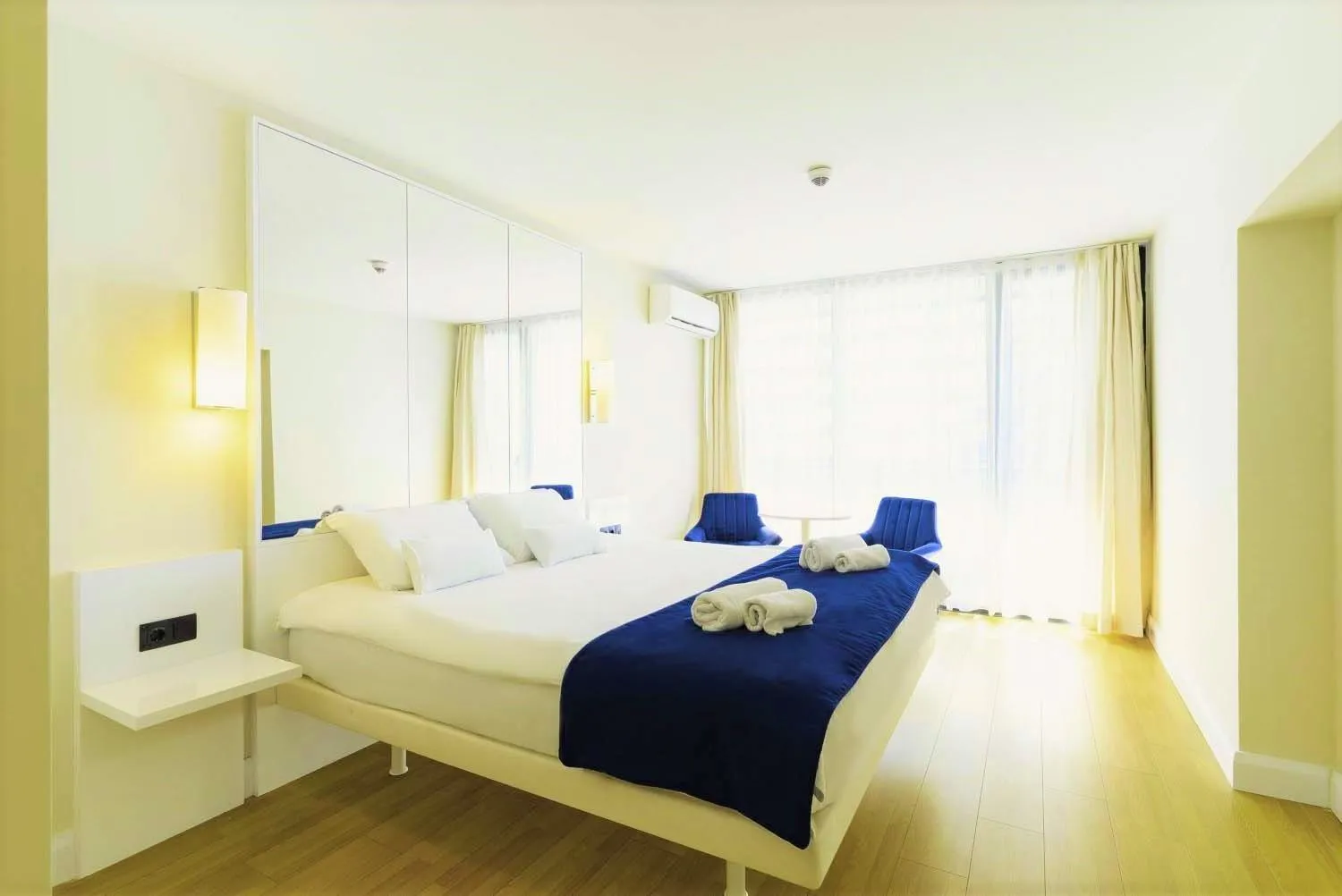 Bed in Orbi City Hotel With Sea View