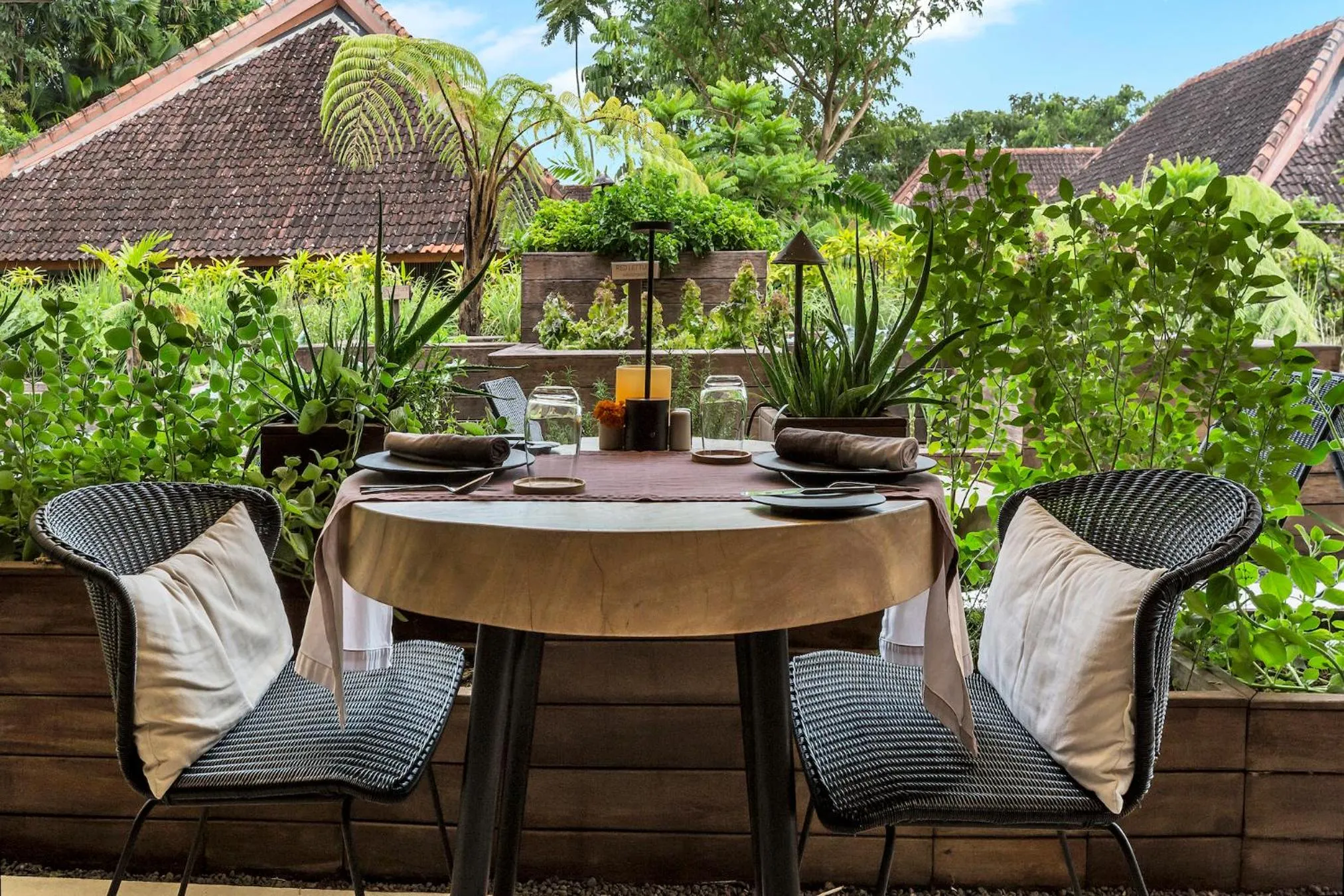 Dining area in Bisma Eight Villas