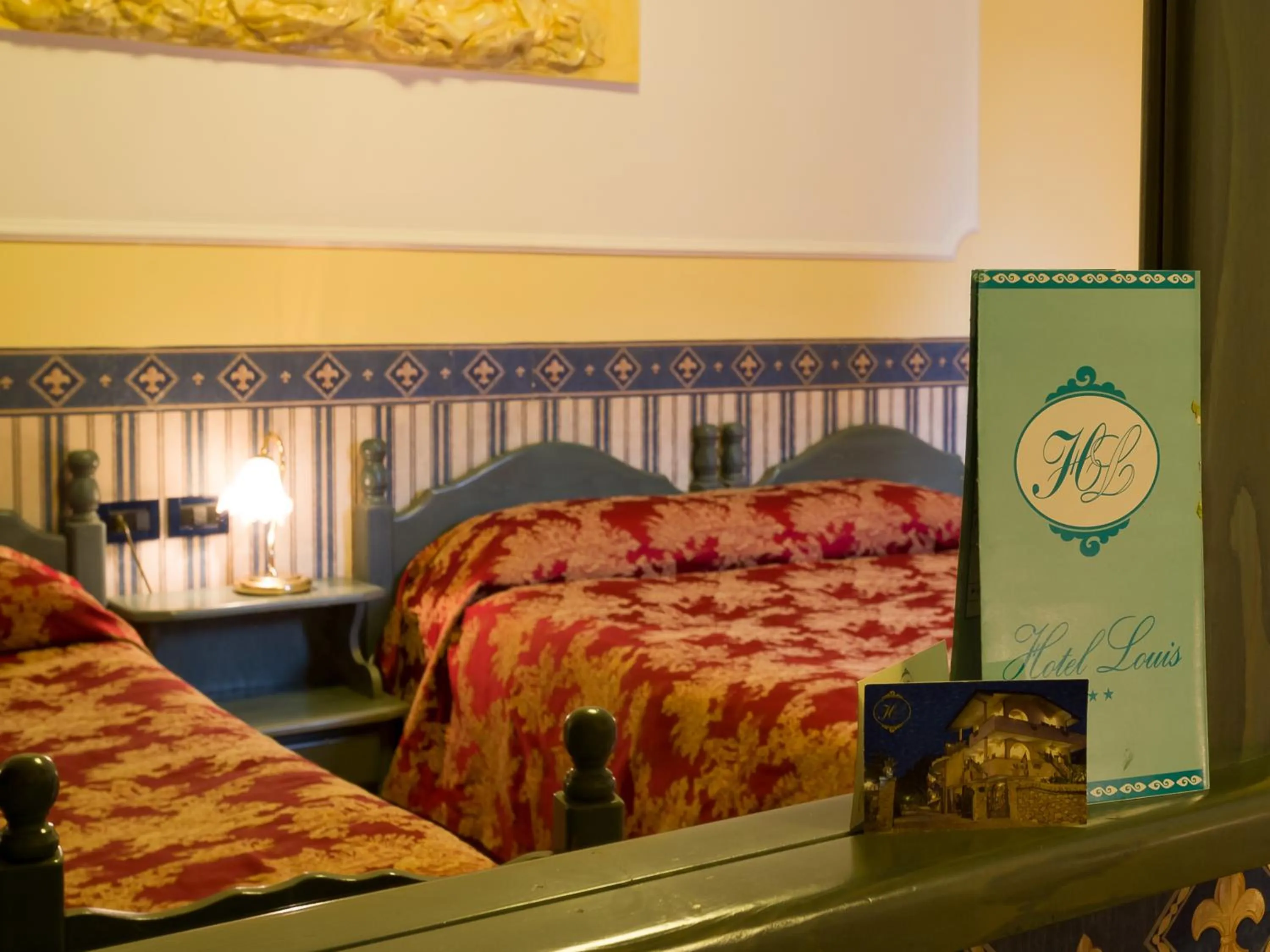 Bed in Hotel Louis II