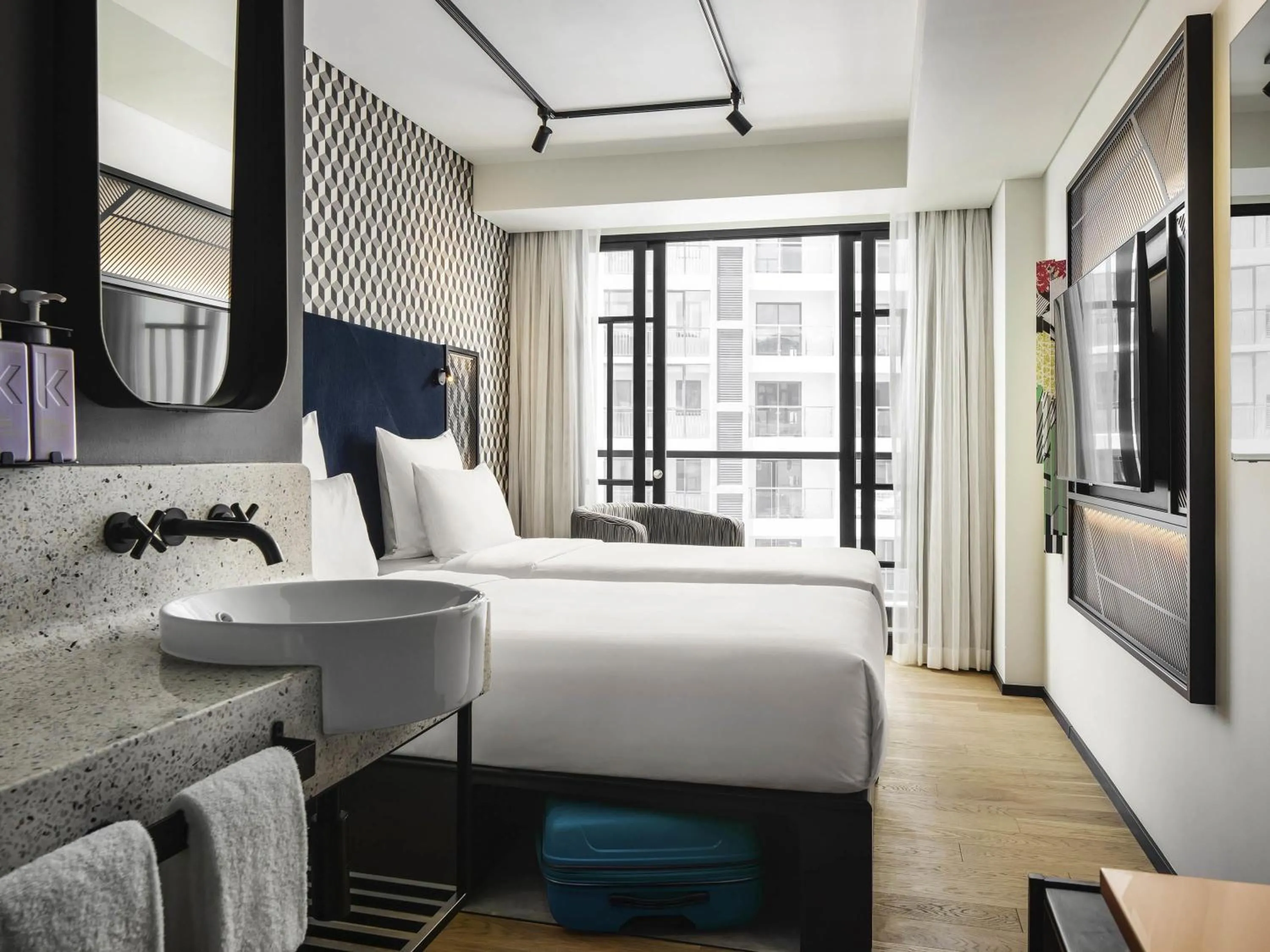 Bedroom, Bed in TRIBE Phnom Penh Post Office