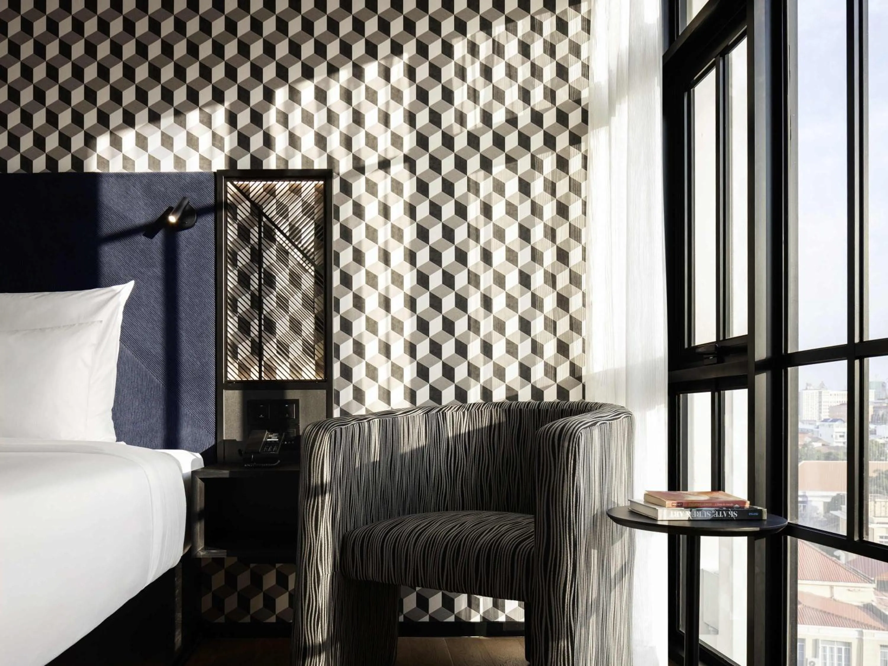 Bedroom, Bed in TRIBE Phnom Penh Post Office