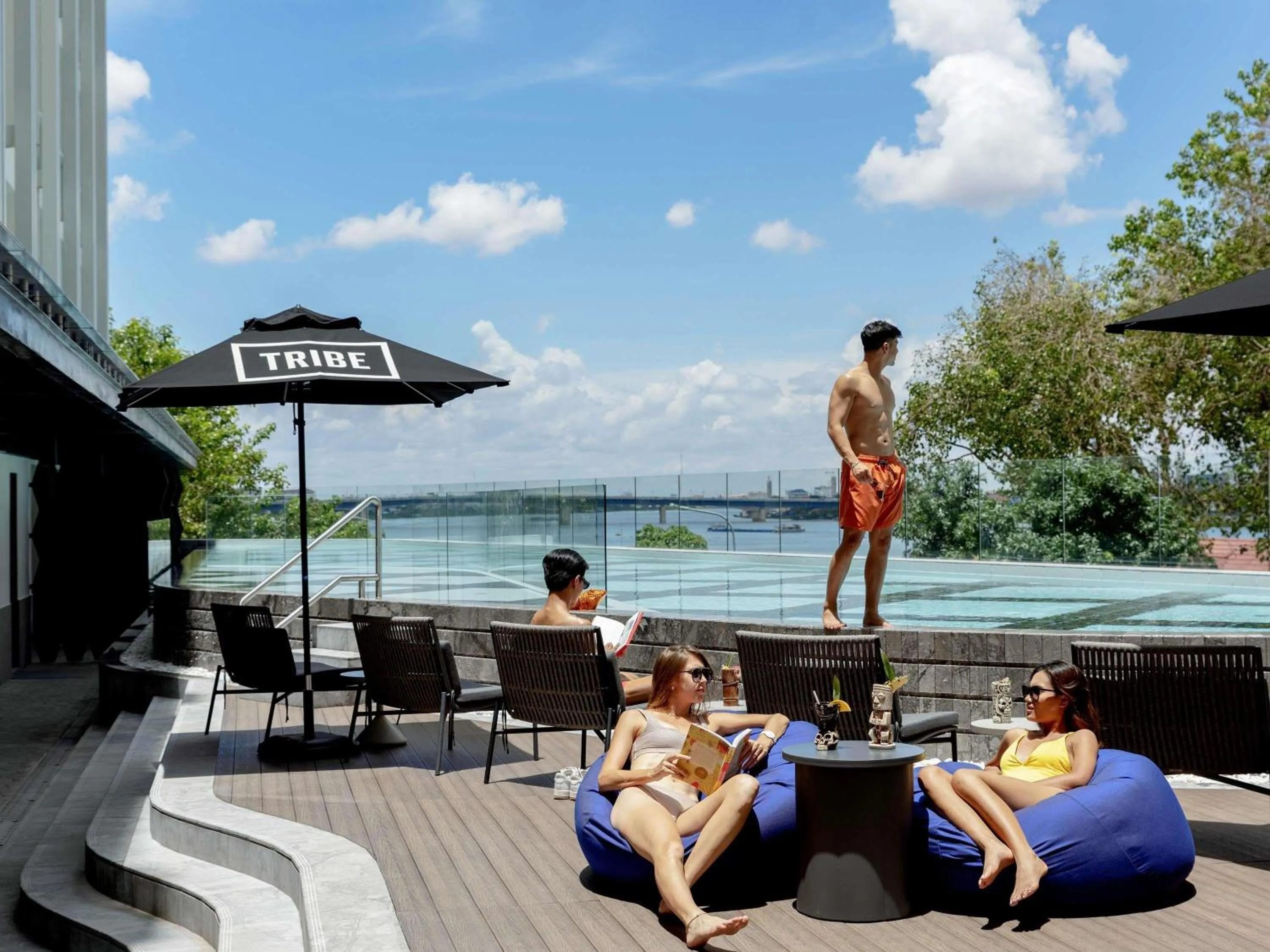 Pool view in TRIBE Phnom Penh Post Office