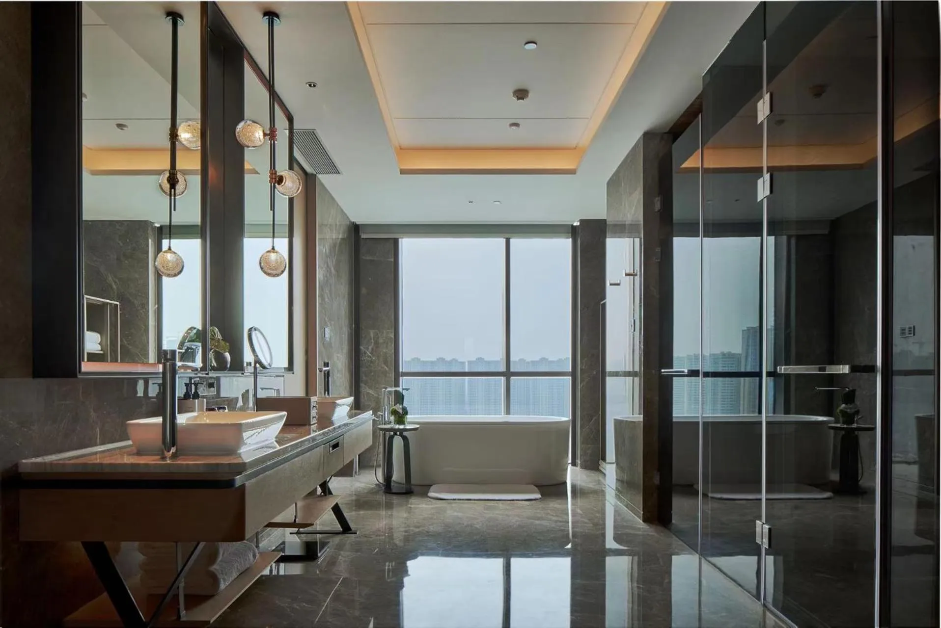 Bathroom in InterContinental Hangzhou Liangzhu by IHG