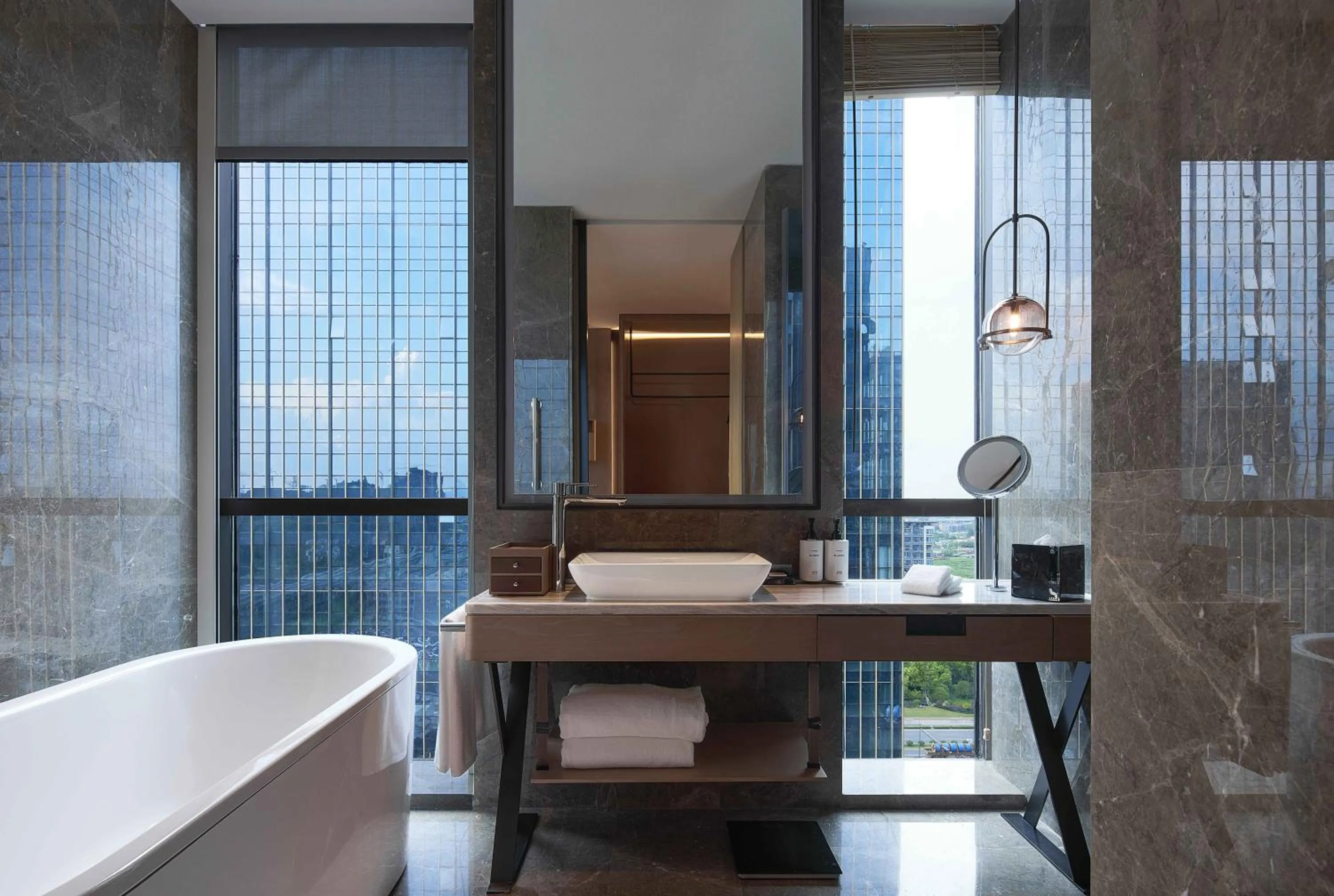 Bathroom in InterContinental Hangzhou Liangzhu by IHG