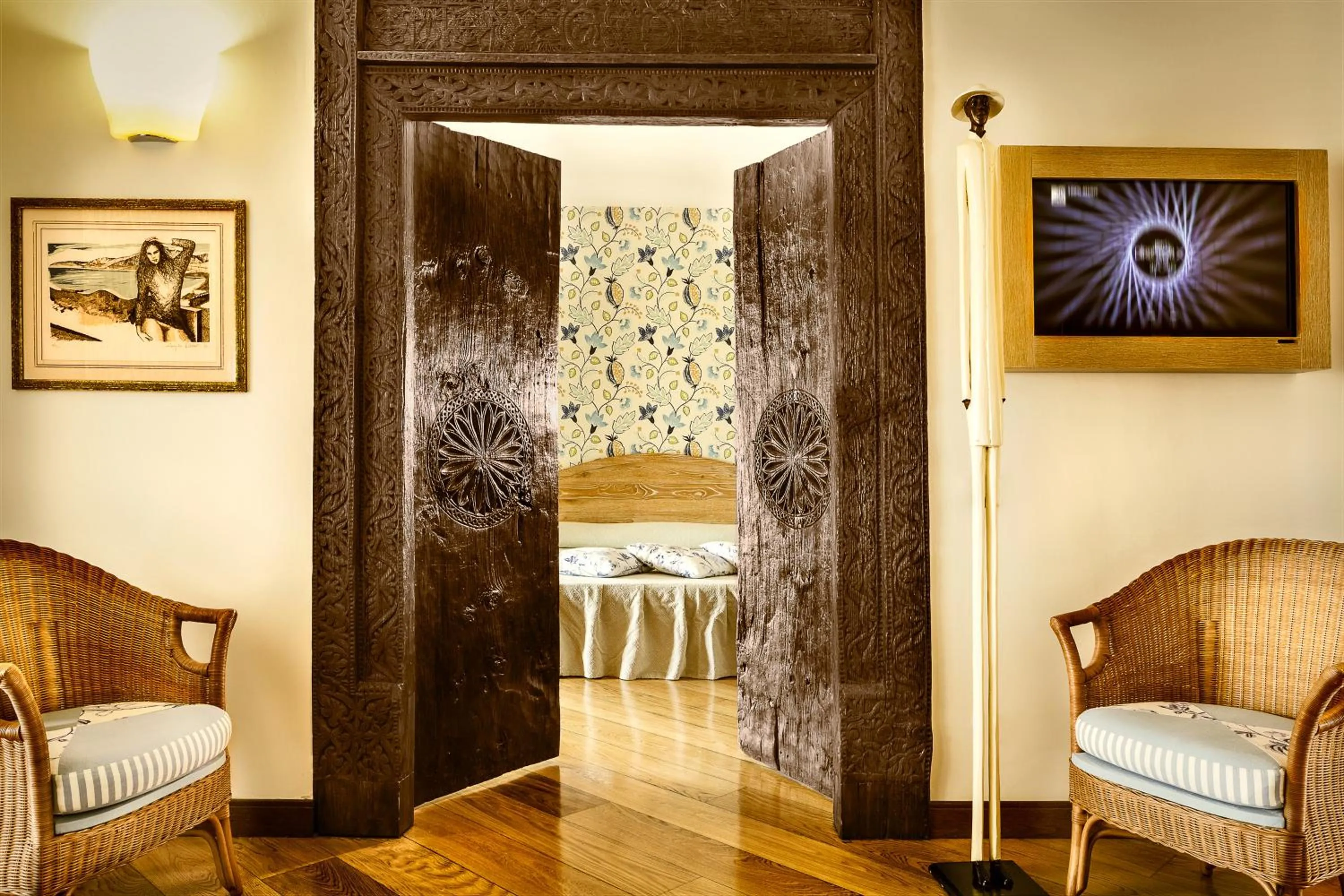 Living room, Bed in Hotel Stella Maris