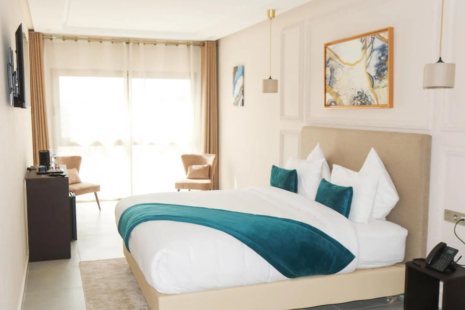 Bed in Dakhla Boarding Hotel & Restaurant