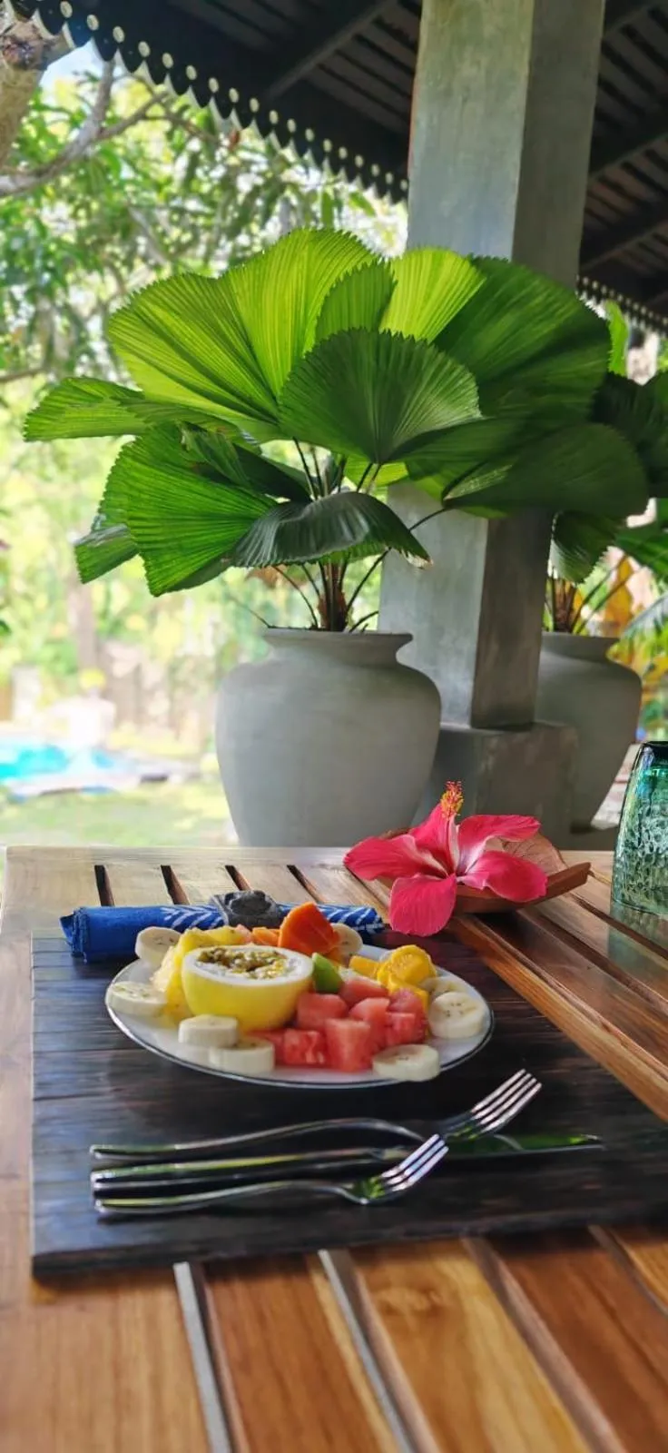 Breakfast in Villa Lyvie ayurvedic hotel