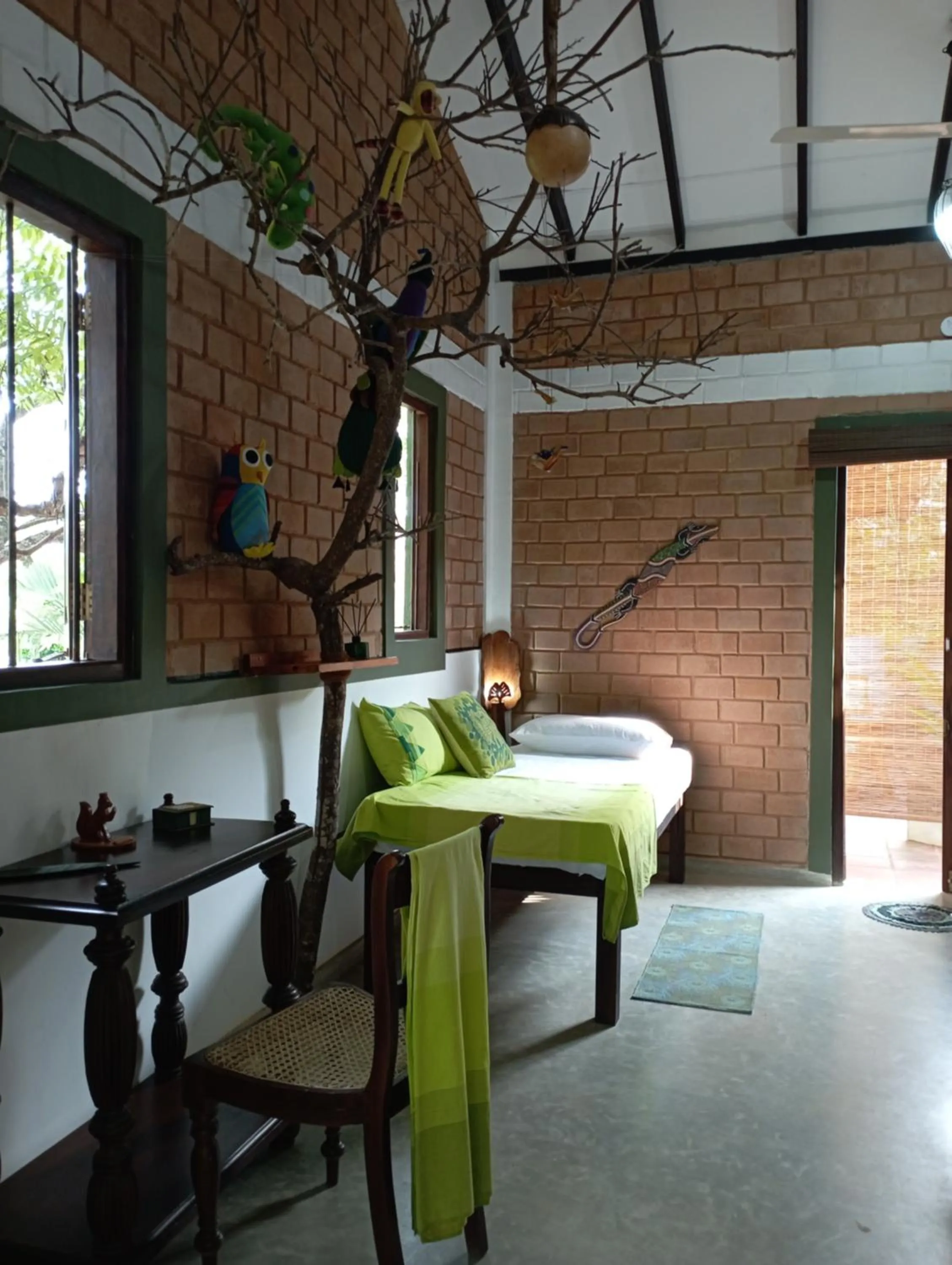 Bed in Villa Lyvie ayurvedic hotel