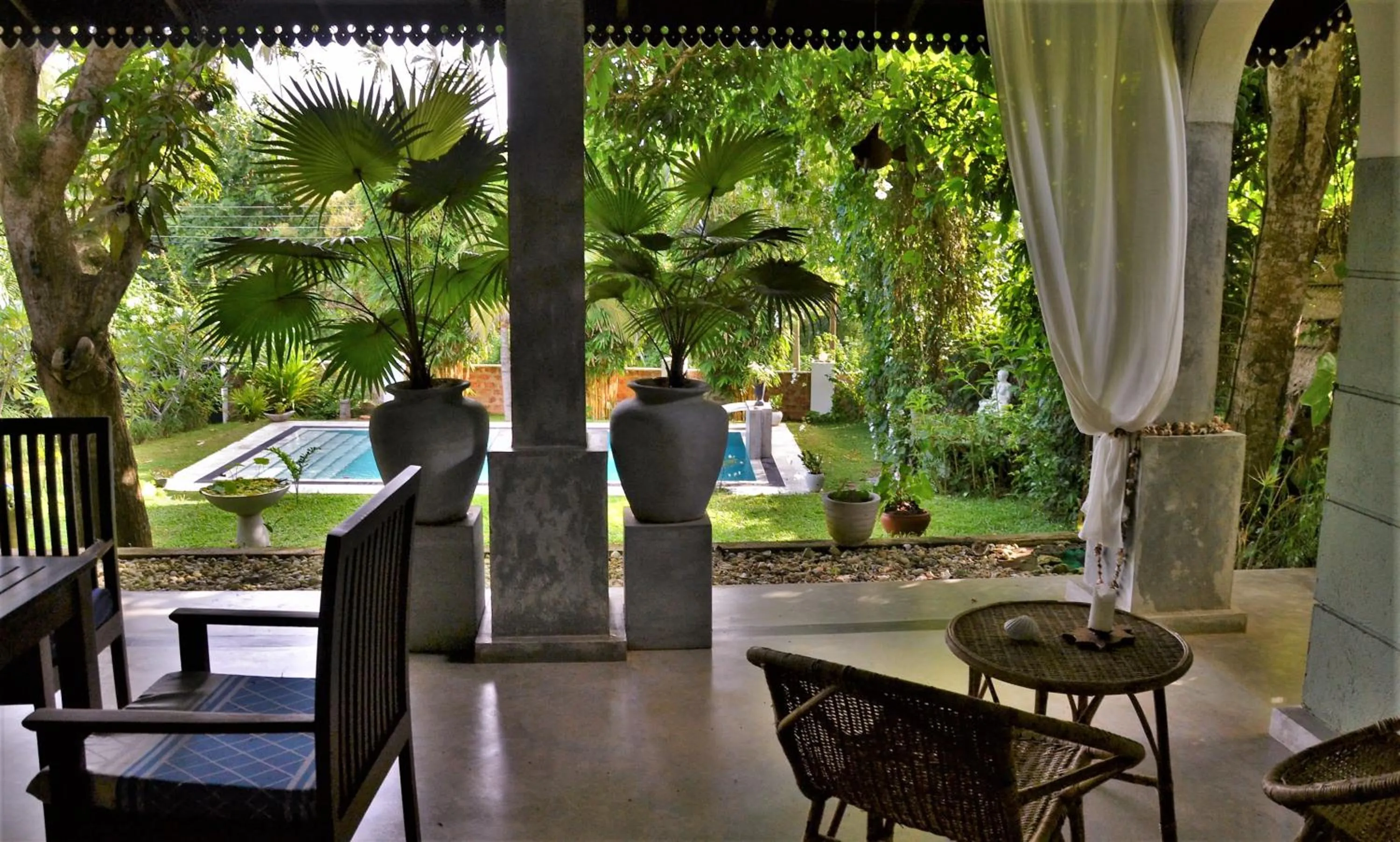 Patio in Villa Lyvie ayurvedic hotel