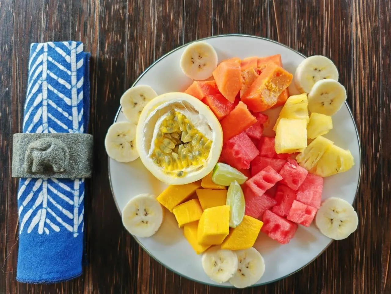 Breakfast in Villa Lyvie ayurvedic hotel