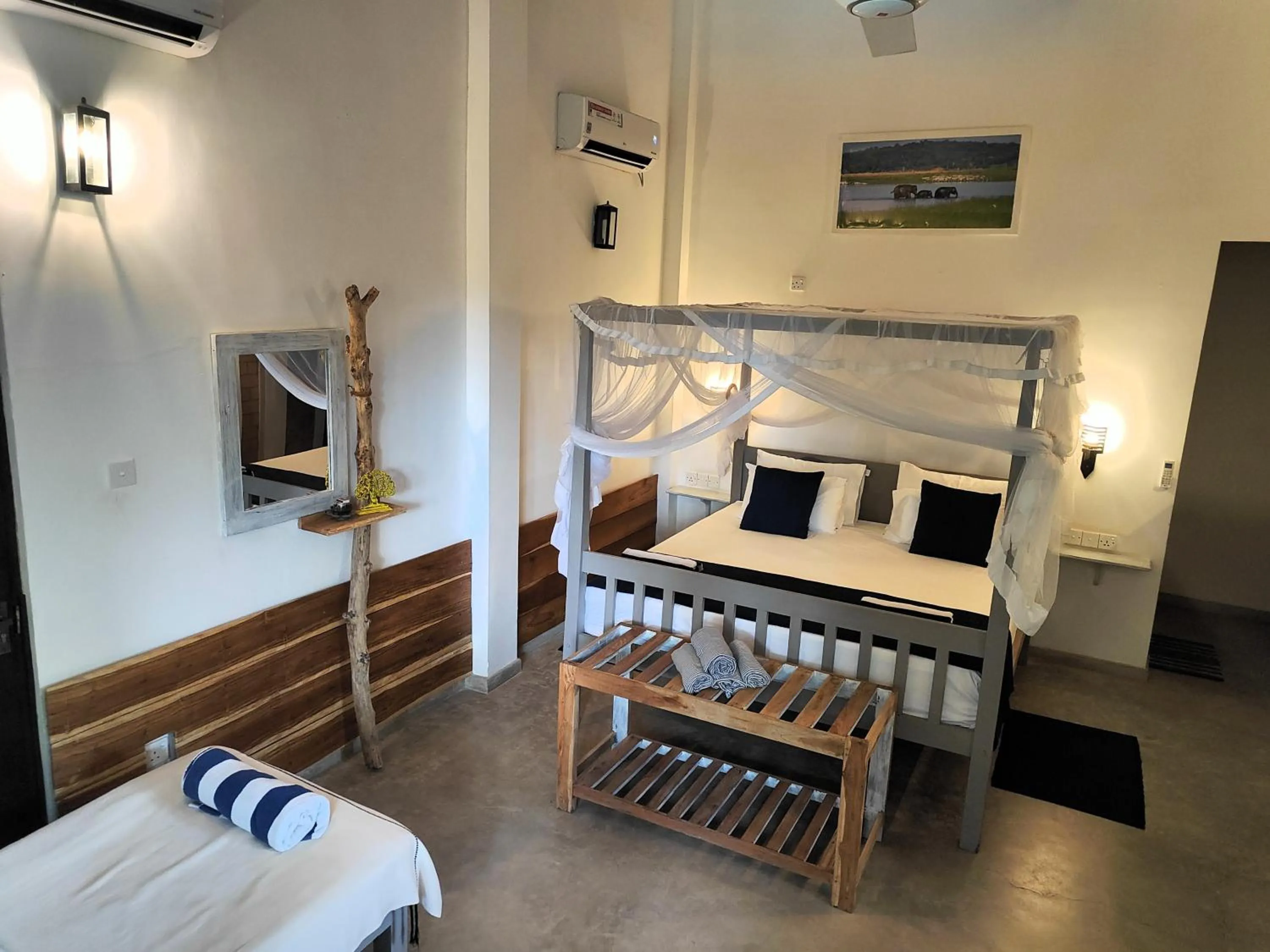 Bed in Villa Lyvie ayurvedic hotel