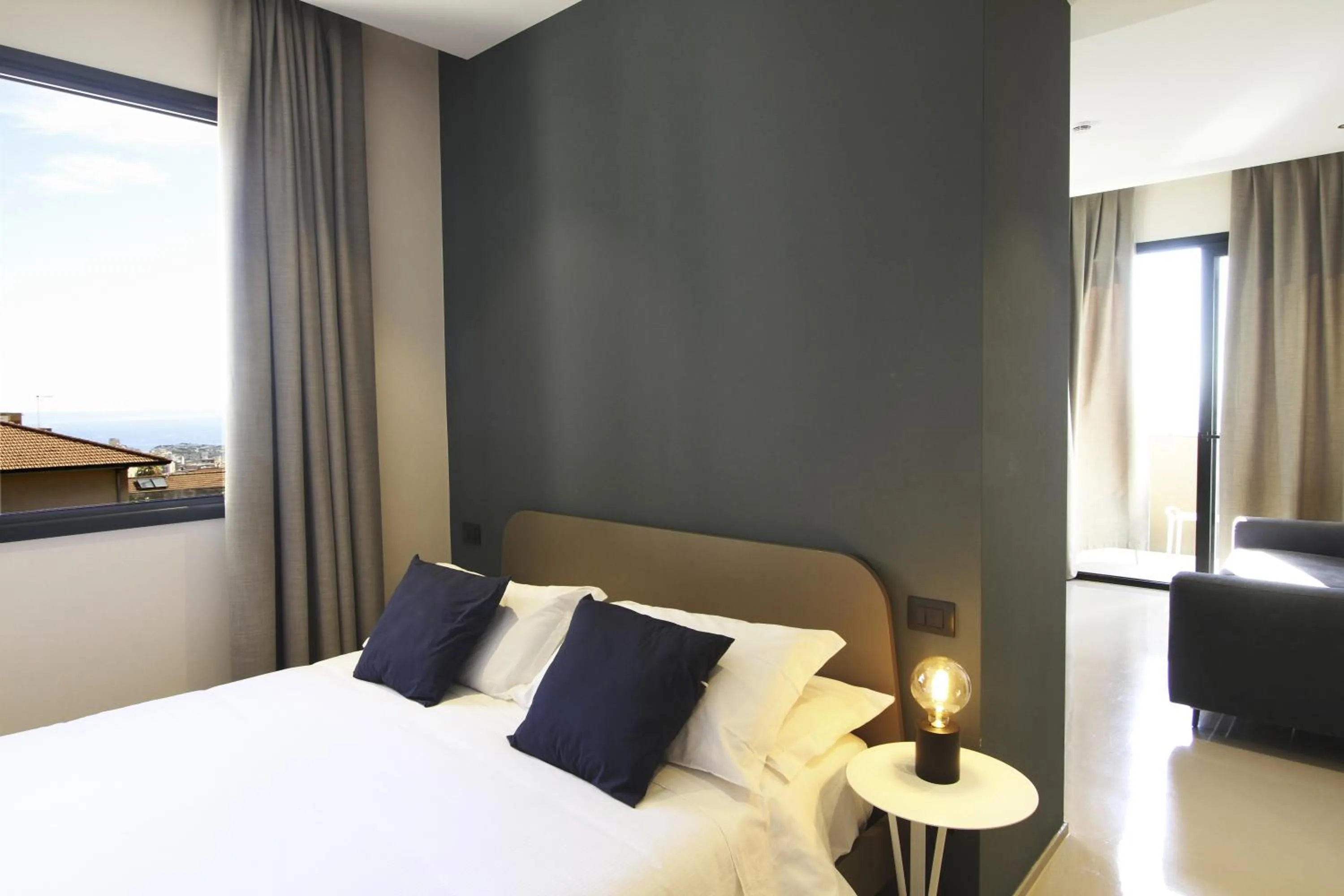 View (from property/room), Bed in Ollen apartments