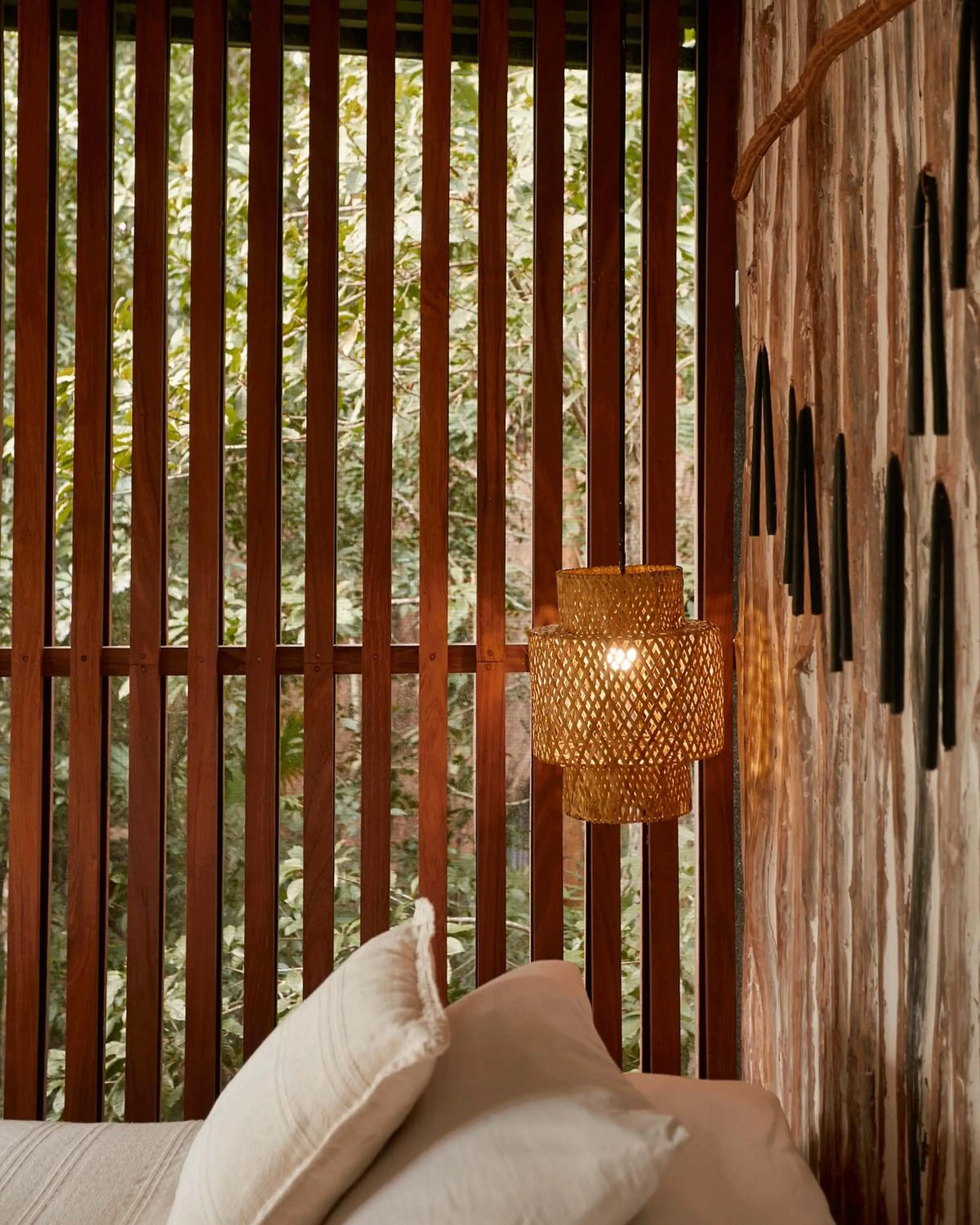 Bed in Kapok Bacalar - Plant Based Hotel