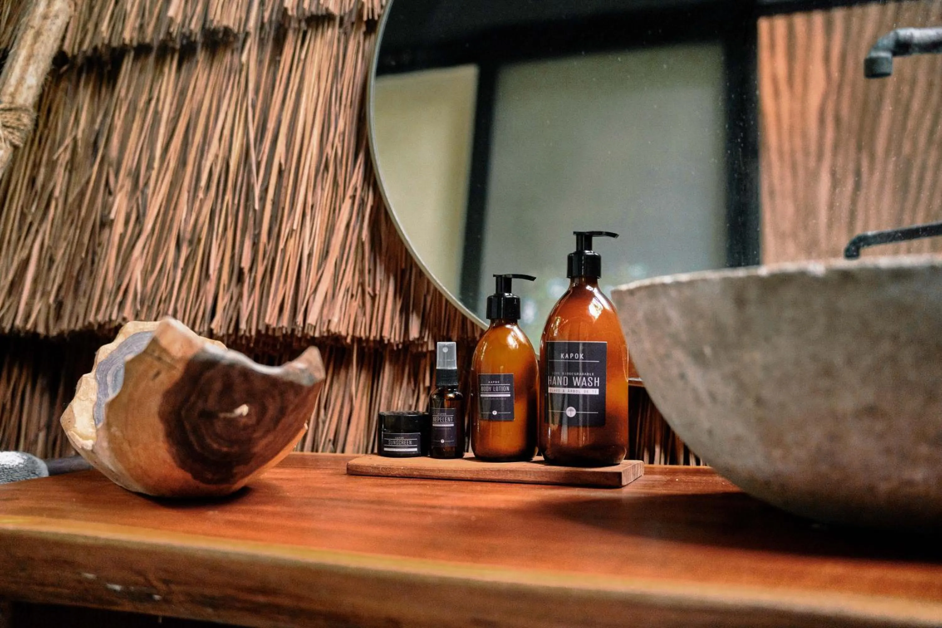 Bathroom in Kapok Bacalar - Plant Based Hotel