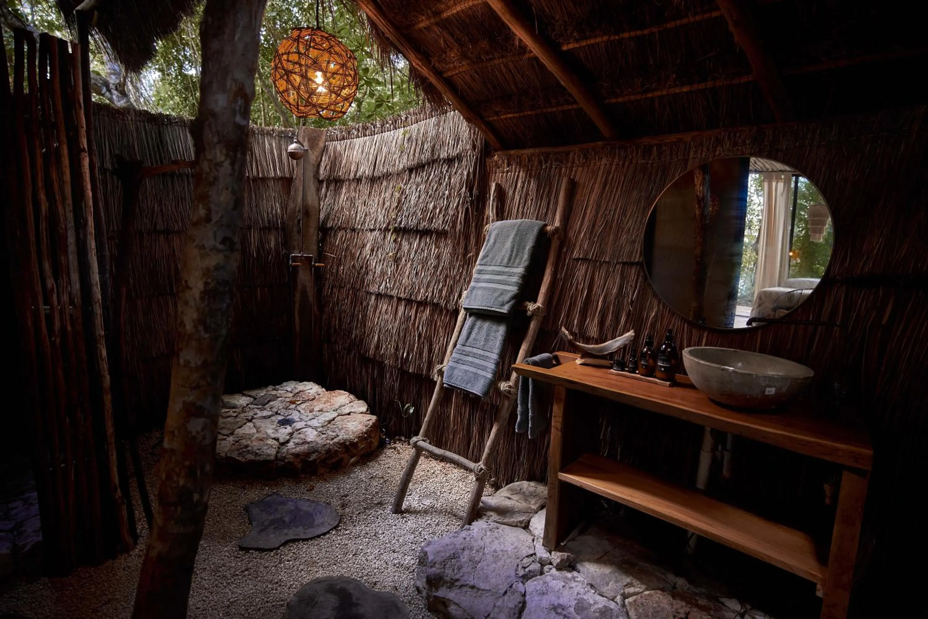 Bathroom in Kapok Bacalar - Plant Based Hotel
