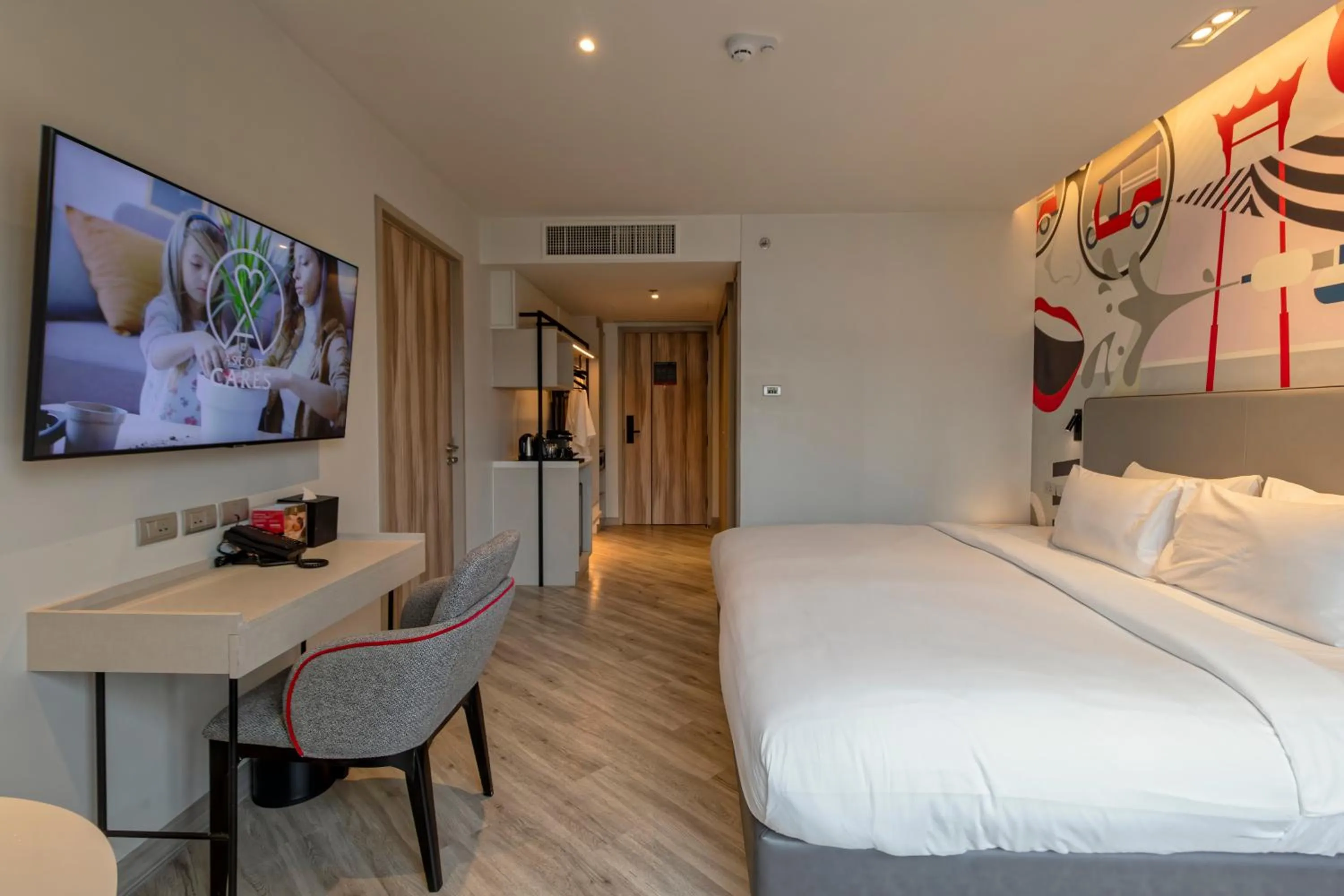 Bedroom, Bed in Oakwood Studios Sukhumvit Bangkok