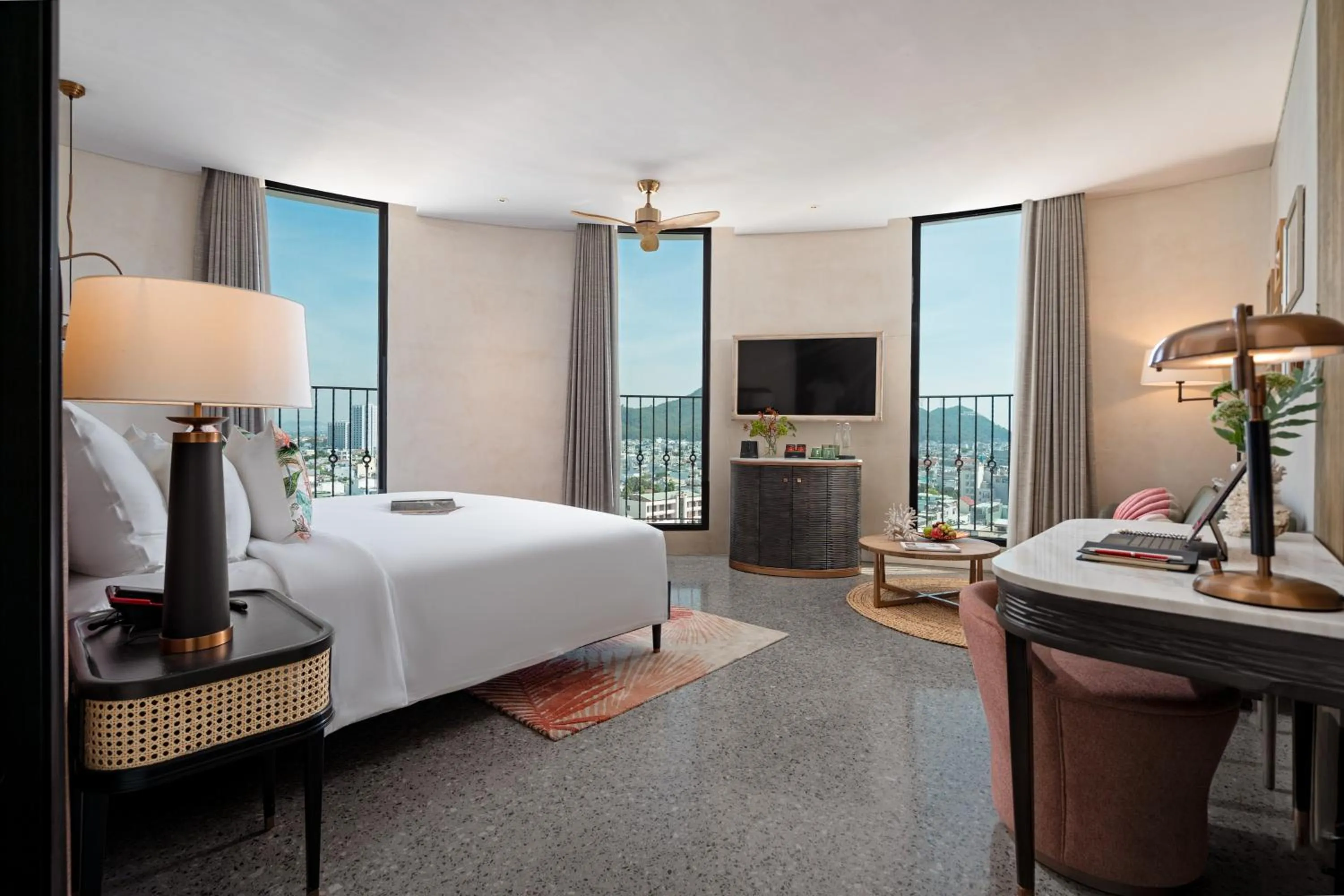 View (from property/room), Bed in L'amor Boutique Hotel Quy Nhơn