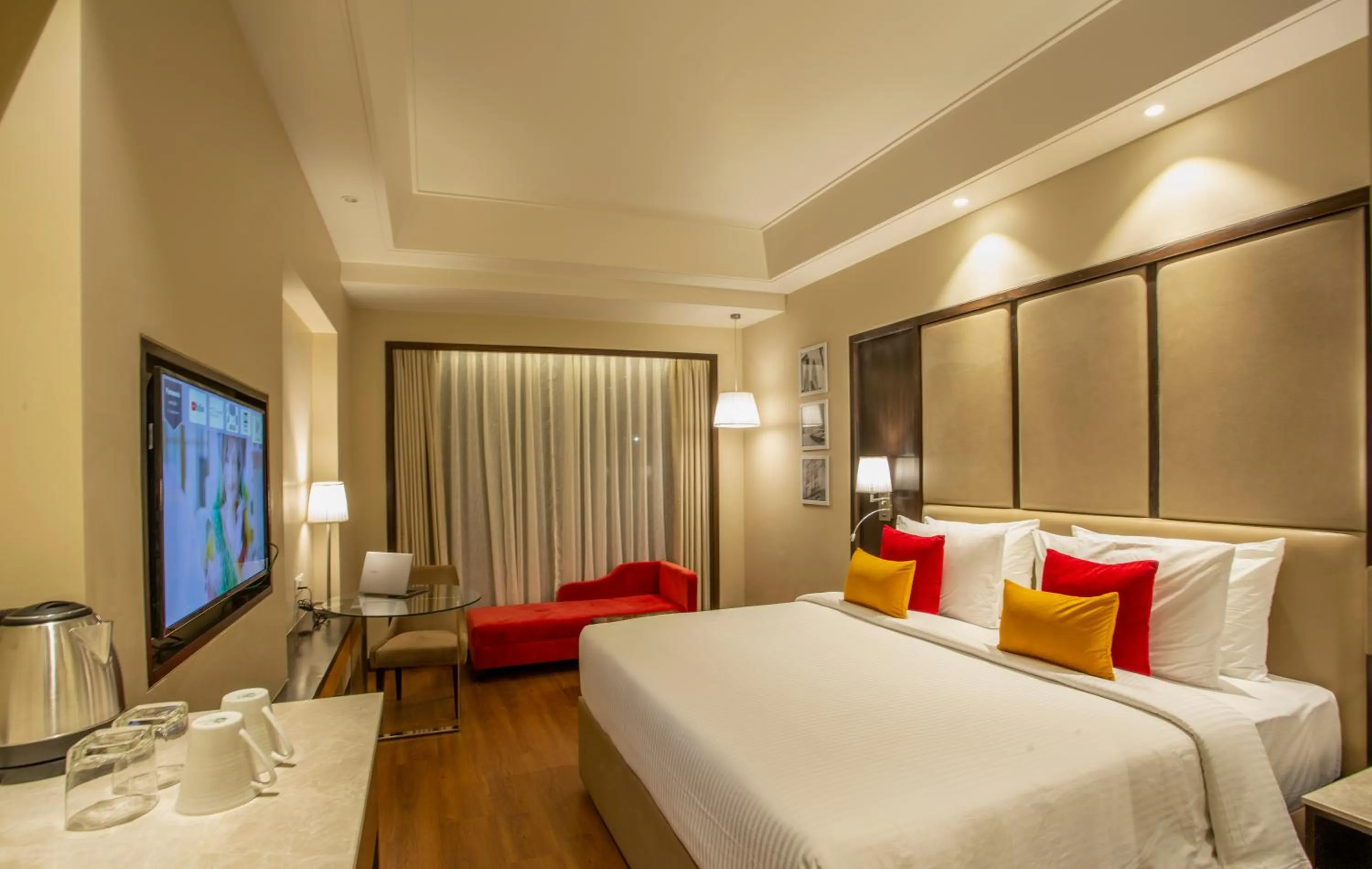 Bedroom, Bed in The Vaishnodevi Sarovar Portico