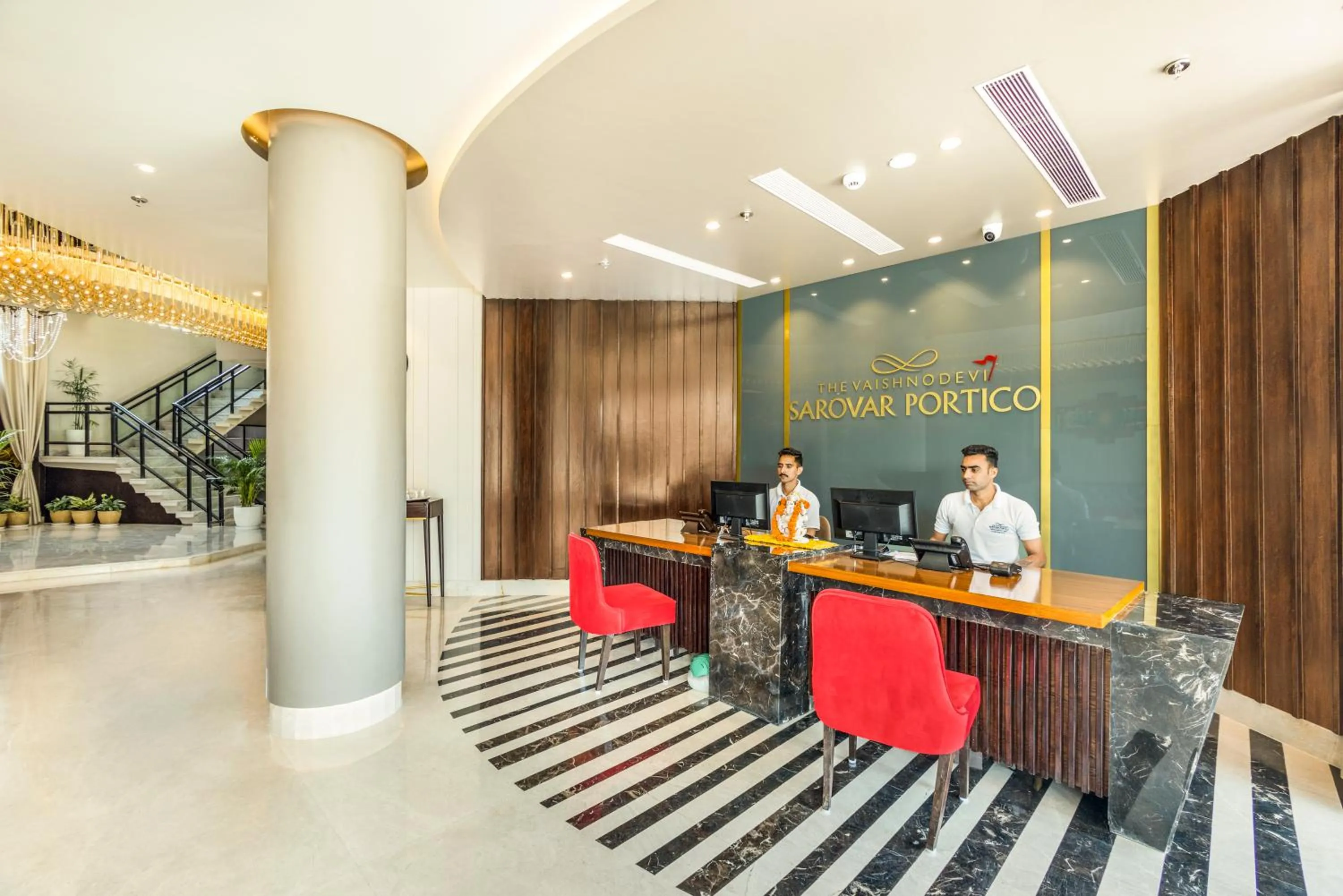 Lobby or reception in The Vaishnodevi Sarovar Portico