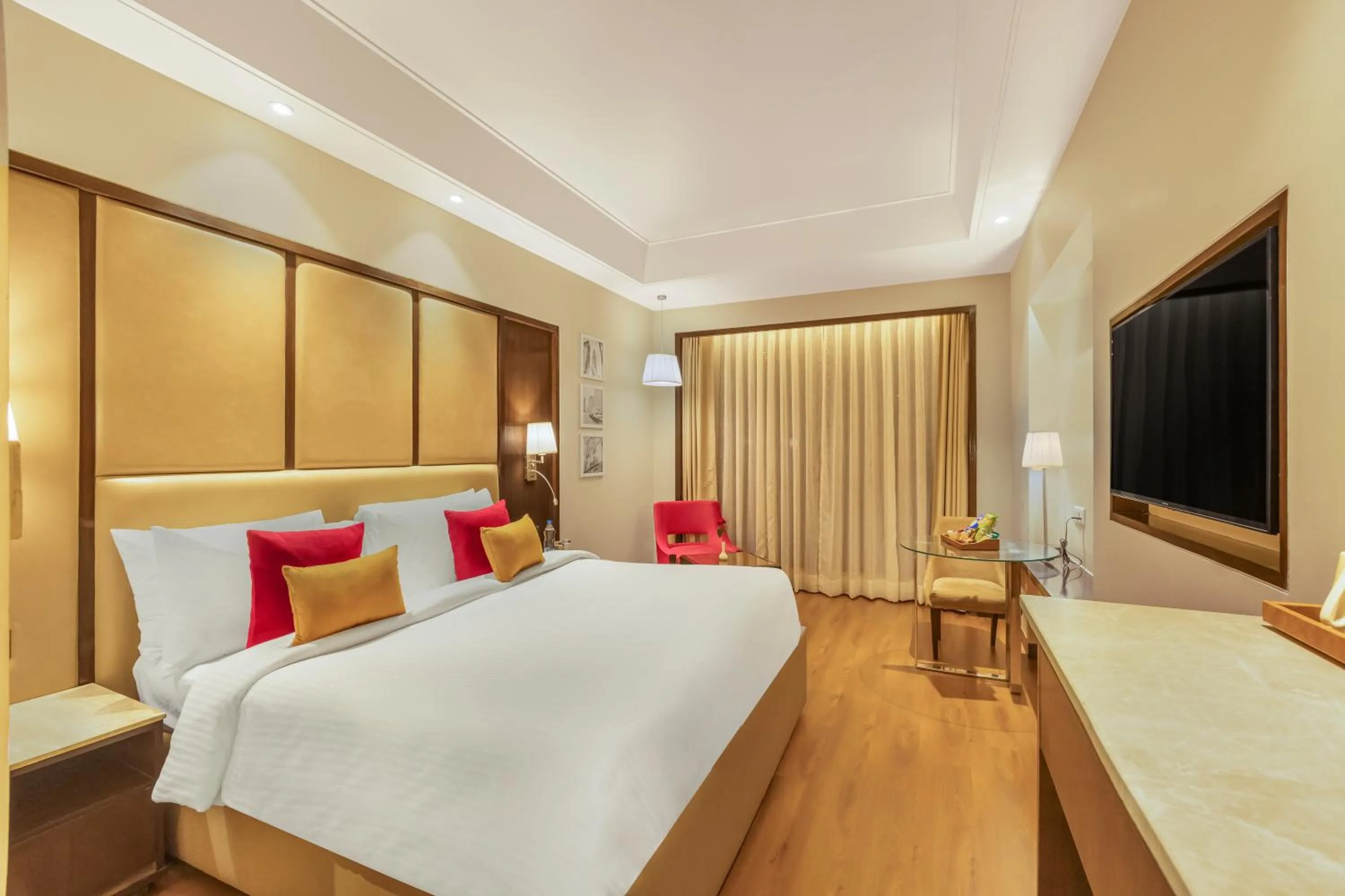Bedroom, Bed in The Vaishnodevi Sarovar Portico
