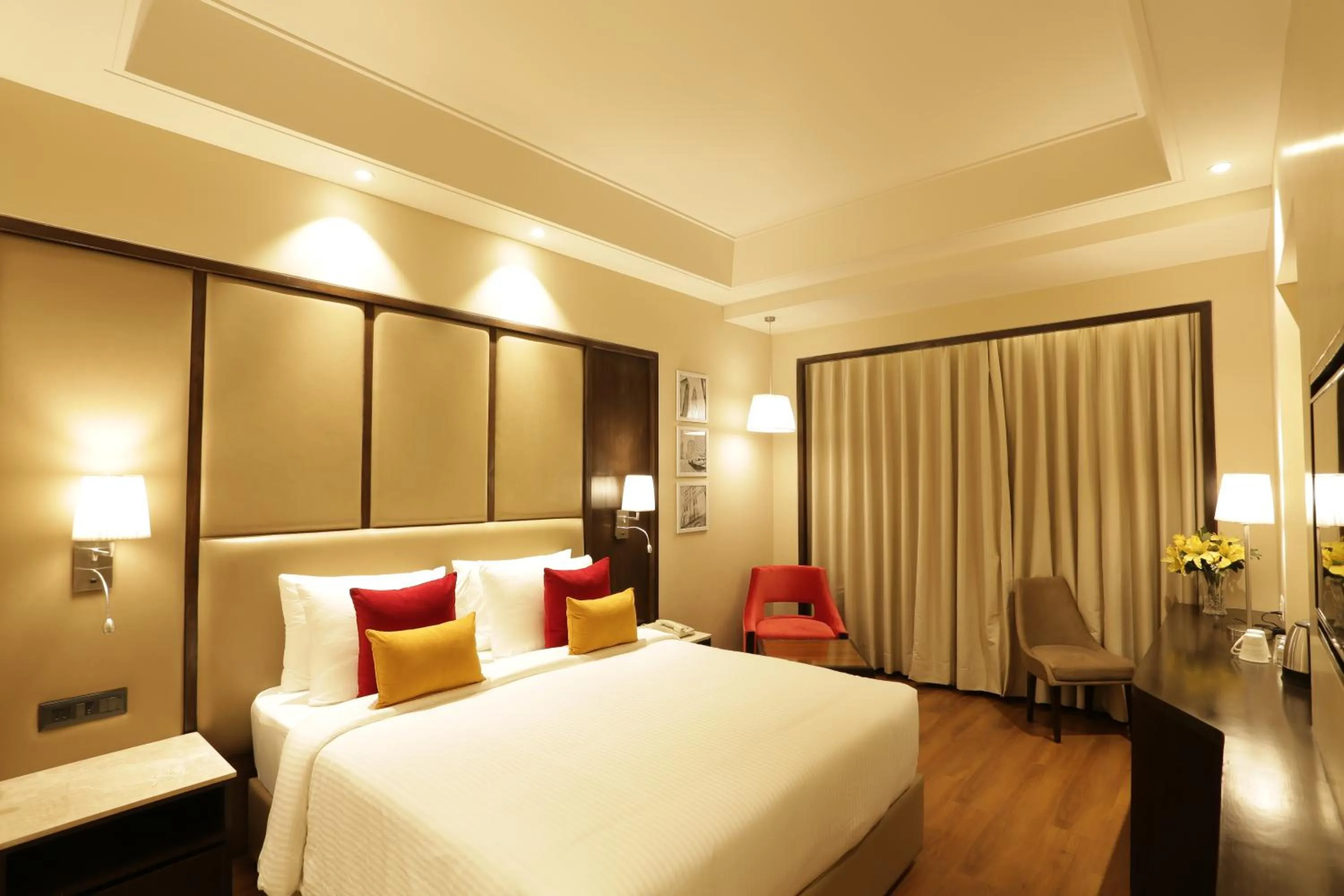 Bedroom, Bed in The Vaishnodevi Sarovar Portico
