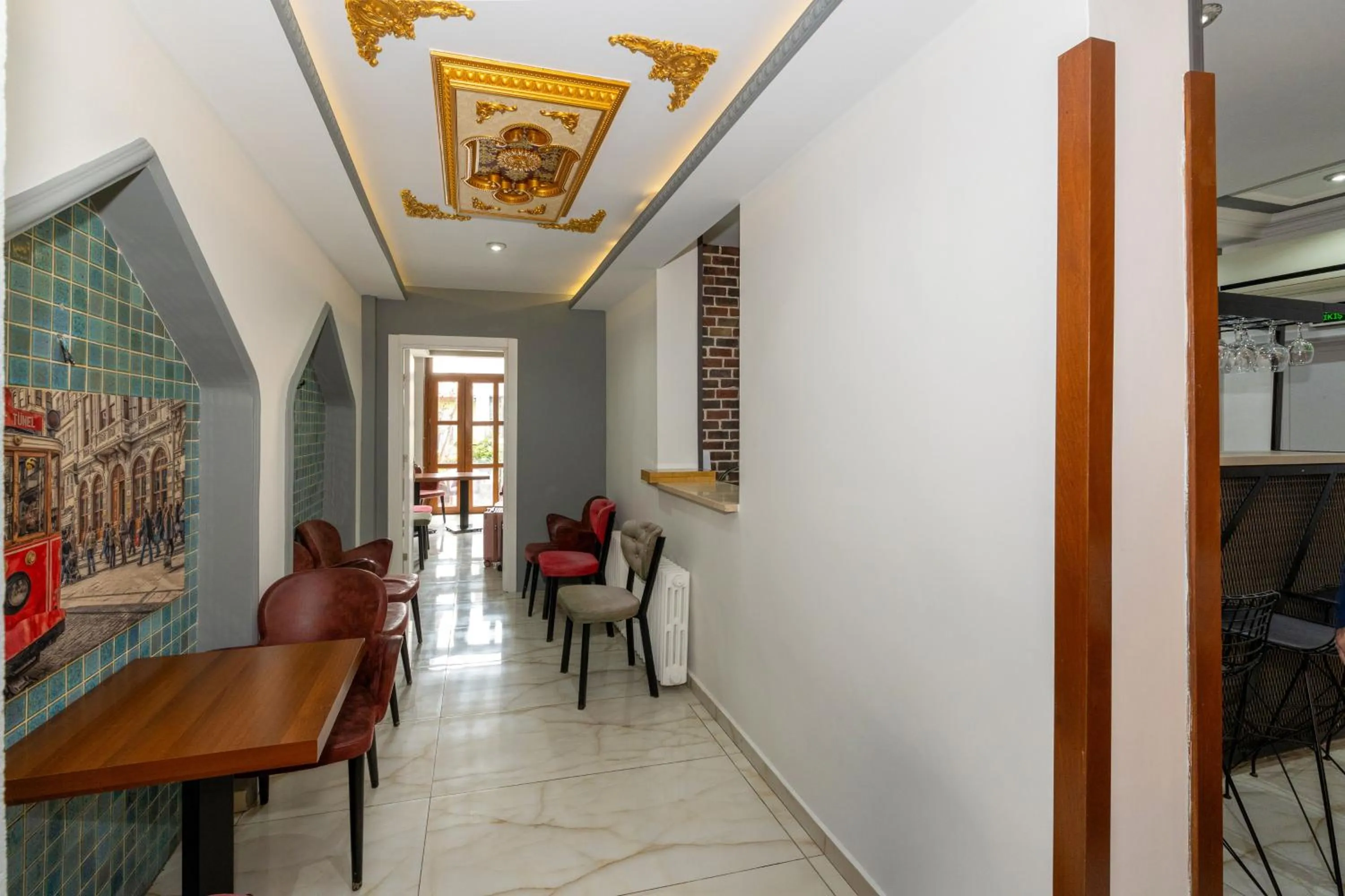 Seating area in Olimpic Hotel