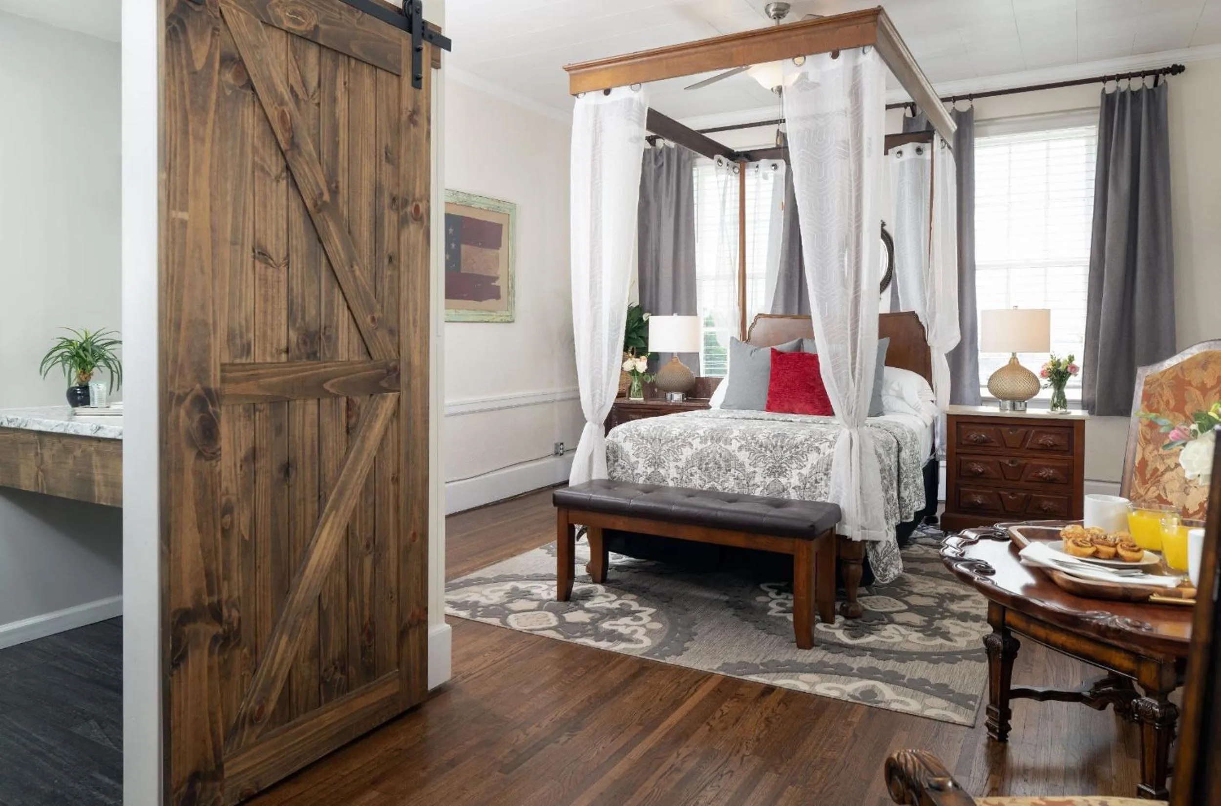 Photo of the whole room, Bed in Magnolia Manor and Chapel