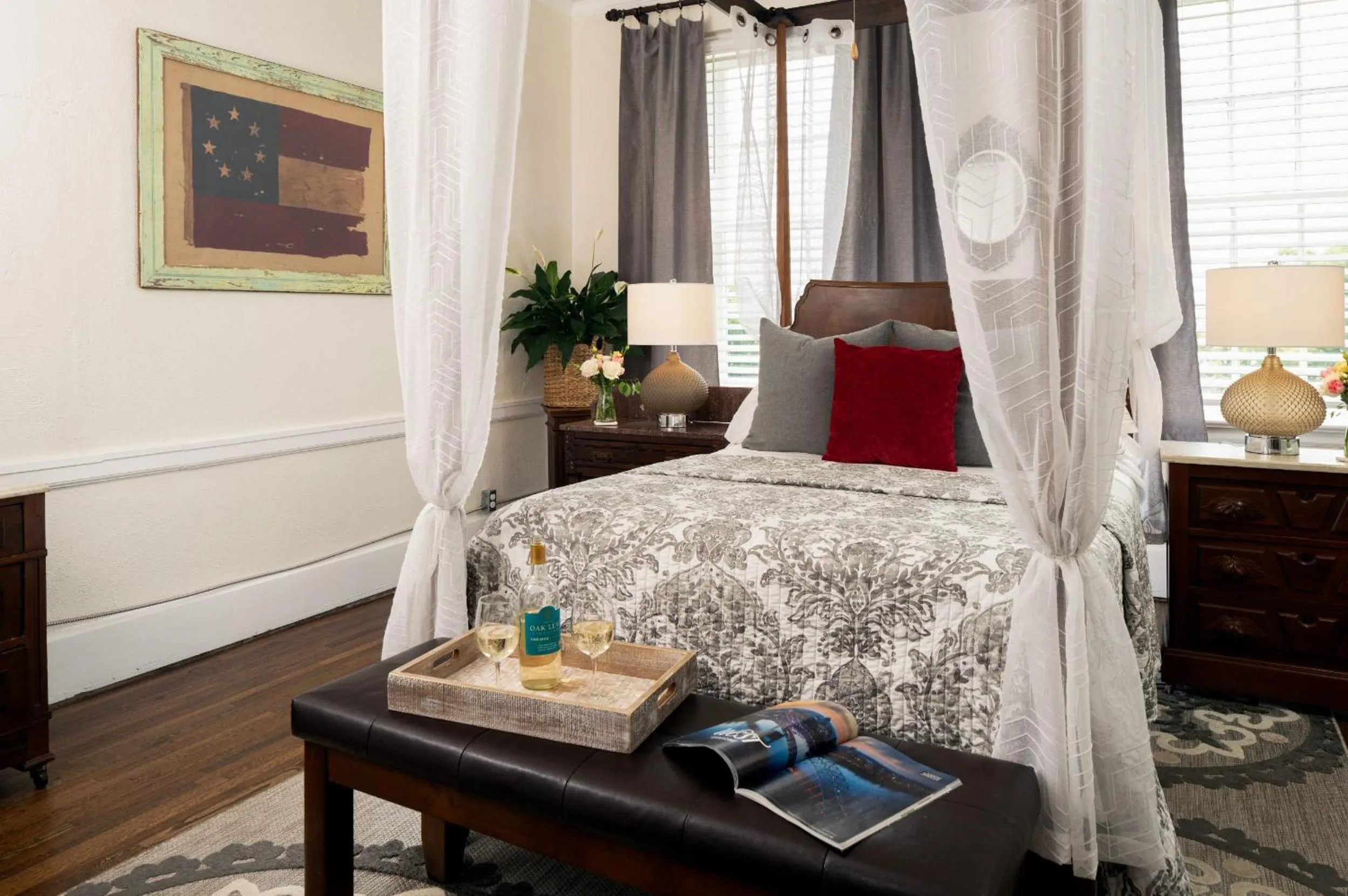 Bed in Magnolia Manor and Chapel