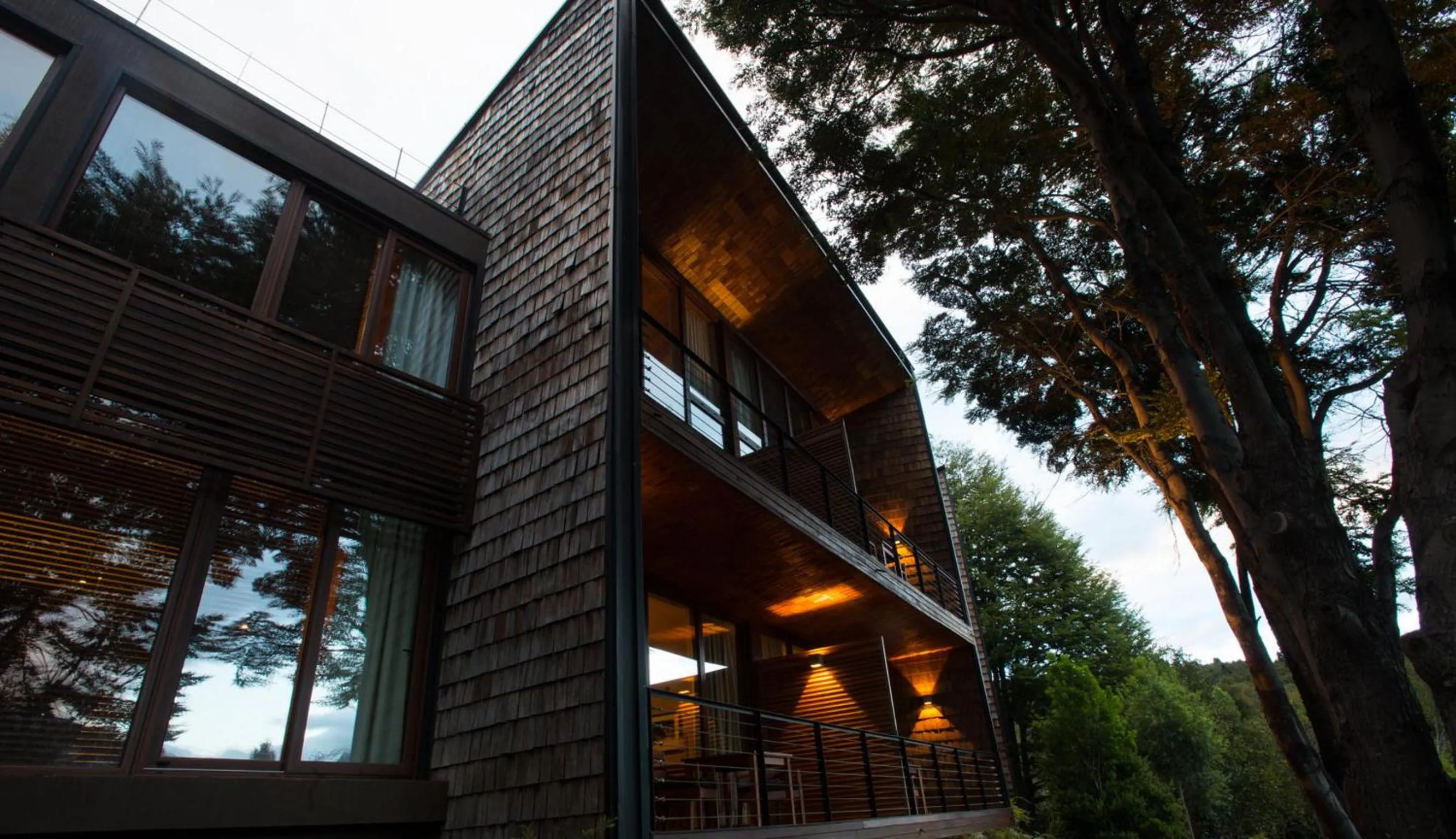 Facade/entrance in Uman Lodge Patagonia Chile