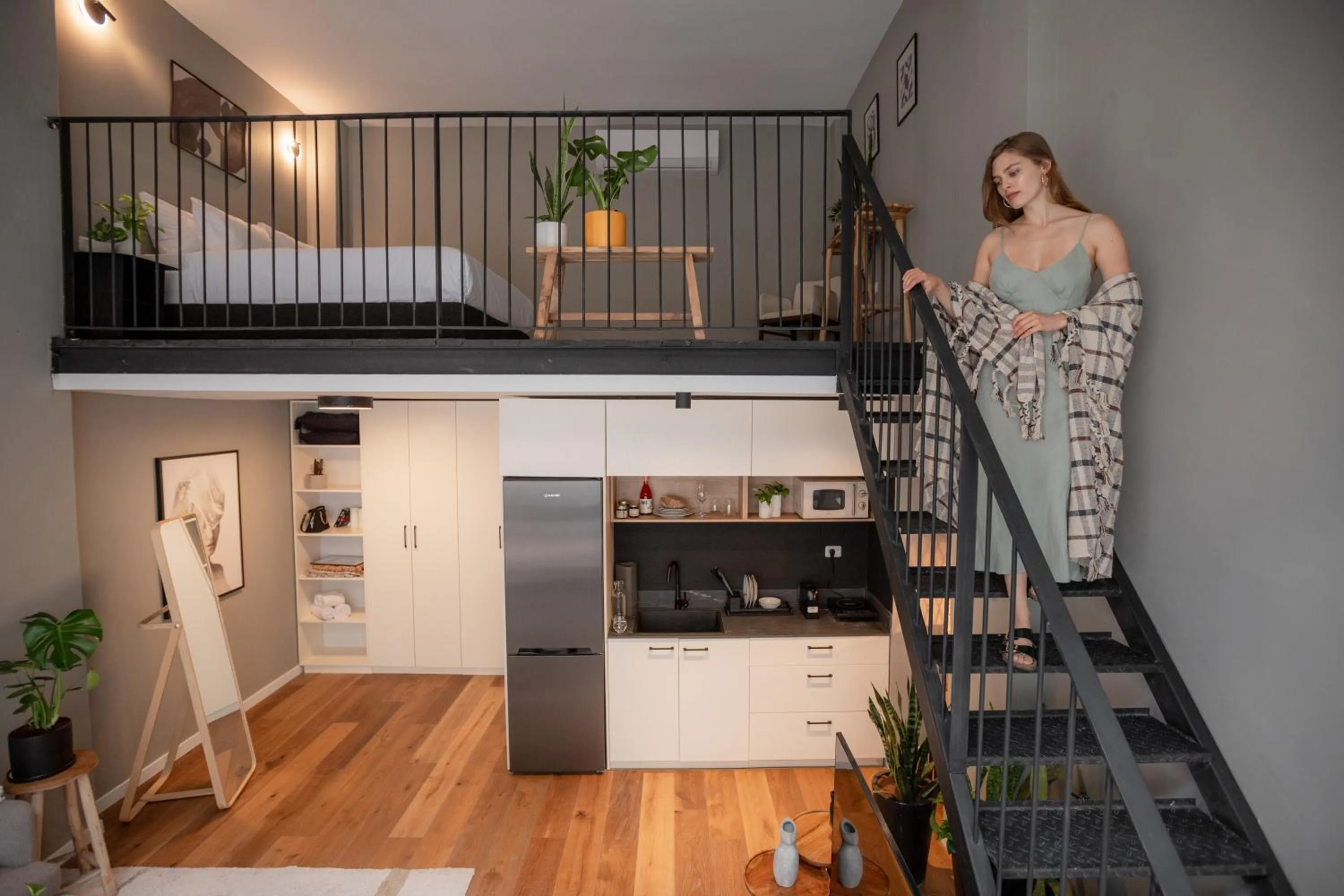 Bed in DeBlox living - Alhambra Apartments