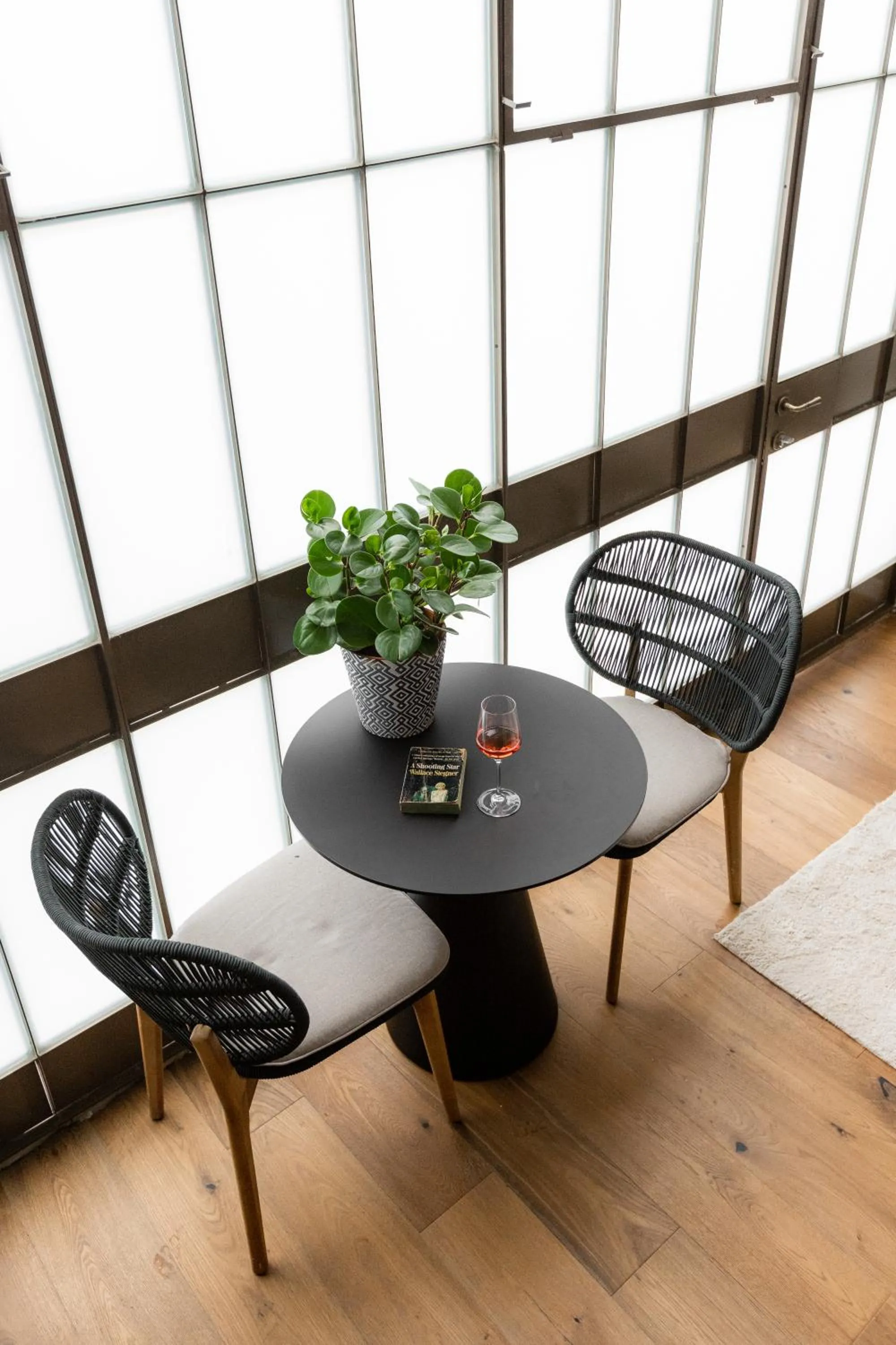 Seating area in DeBlox living - Alhambra Apartments