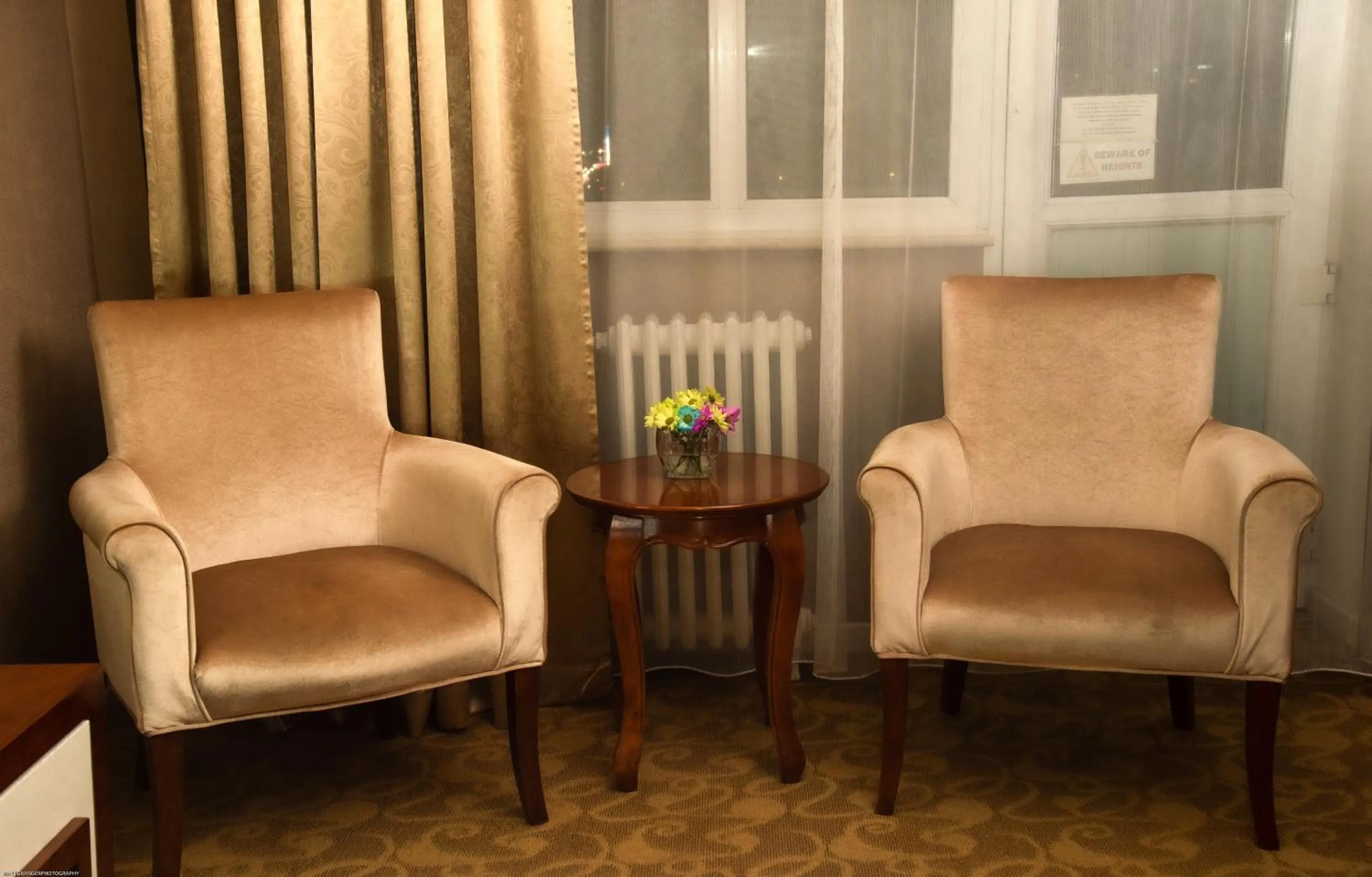 Seating area in Bayangol Hotel