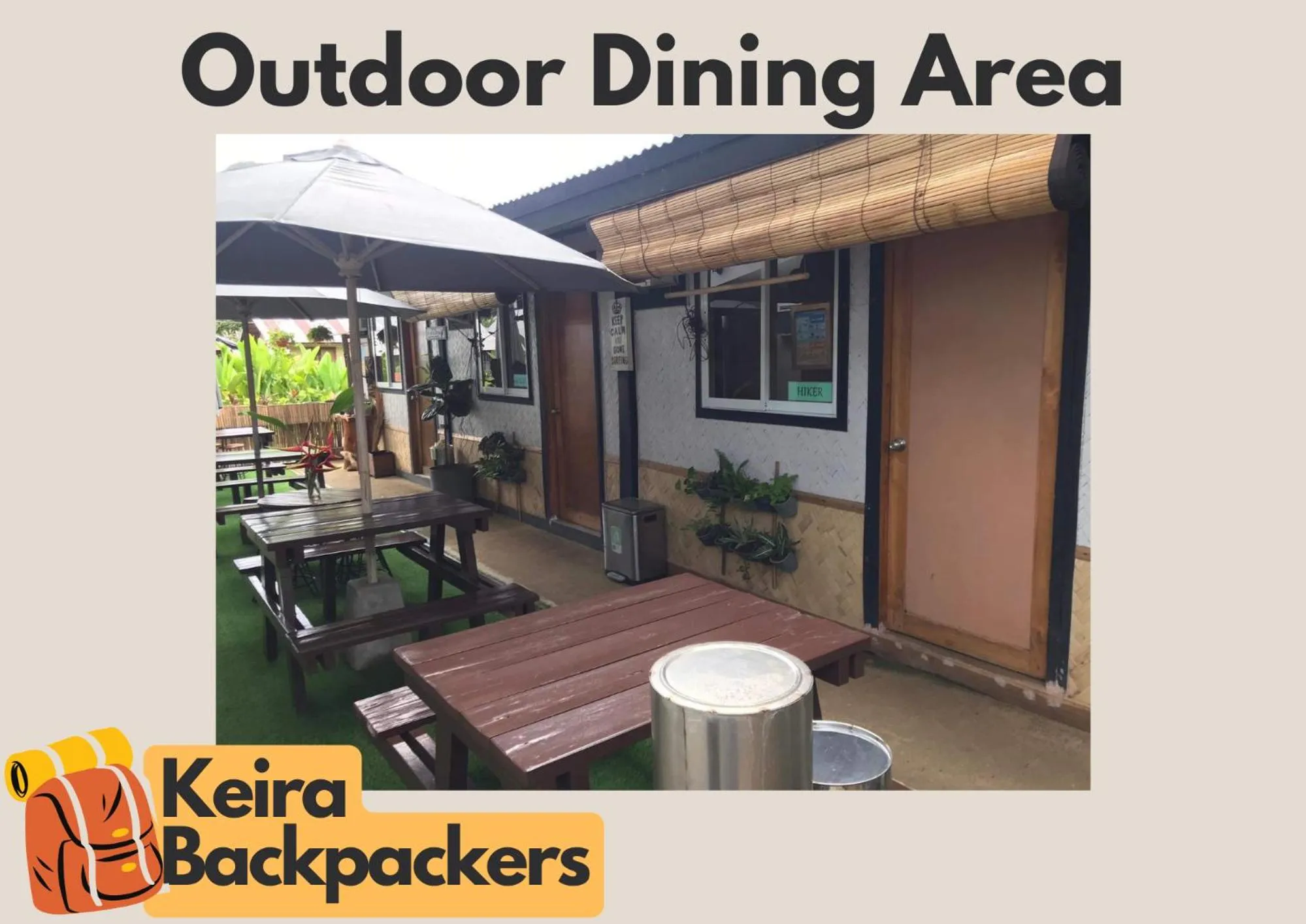 Dining area in Keira Backpackers