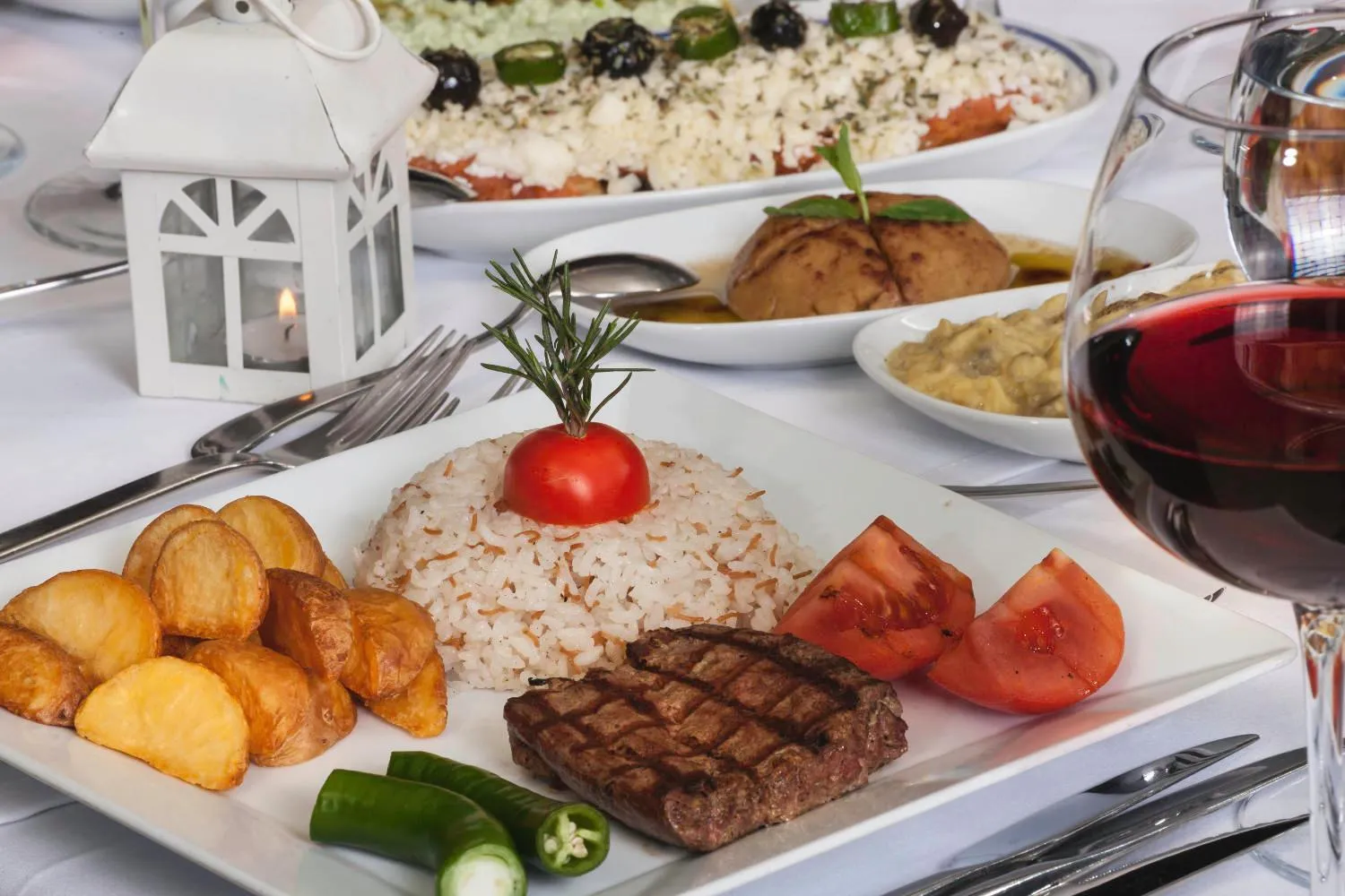 Food close-up in Hotel Troya