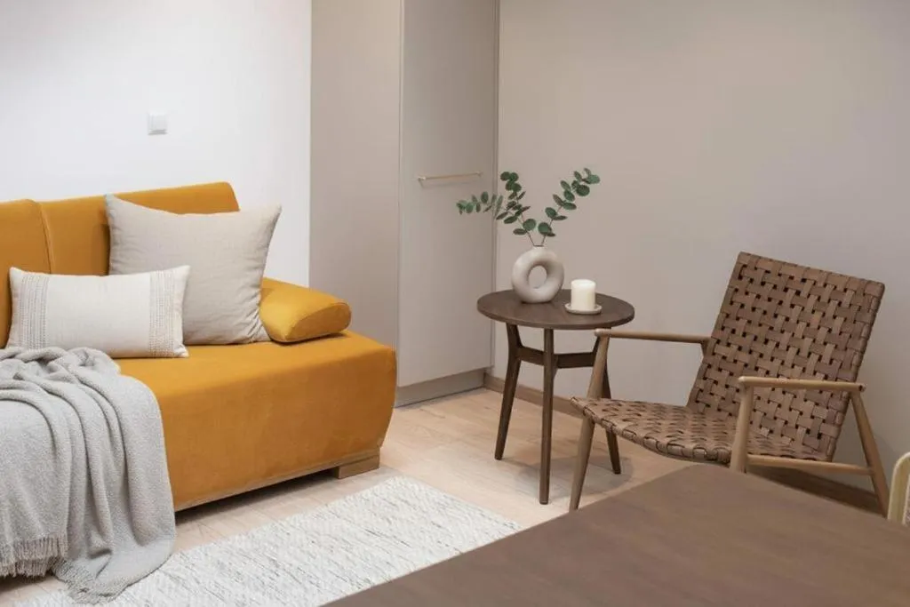 Living room in Monciak55 Sopot Apartments by StayLab