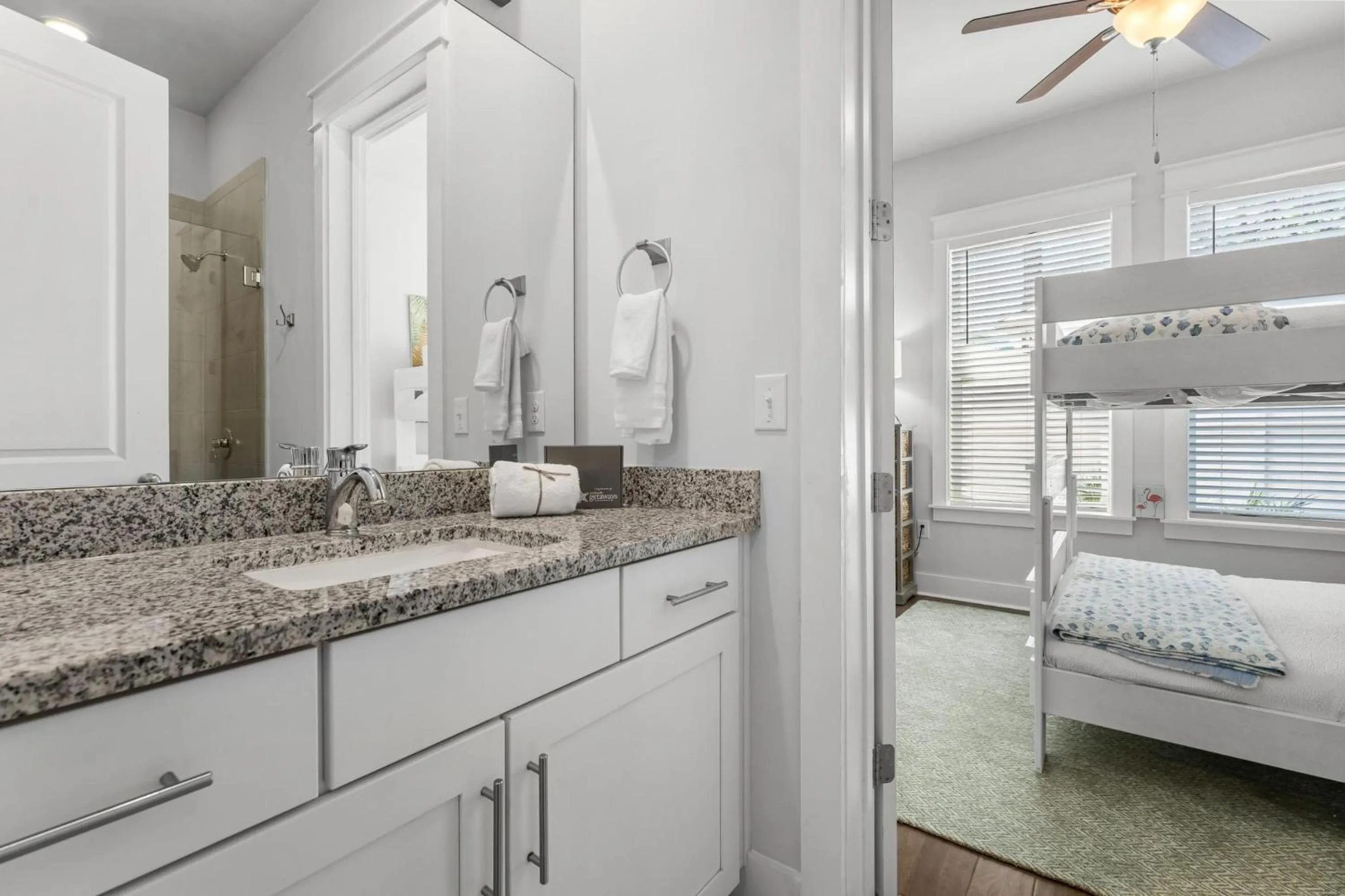 Bed in 30A Pet Friendly Beach House - 33 Sunset by Panhandle Getaways