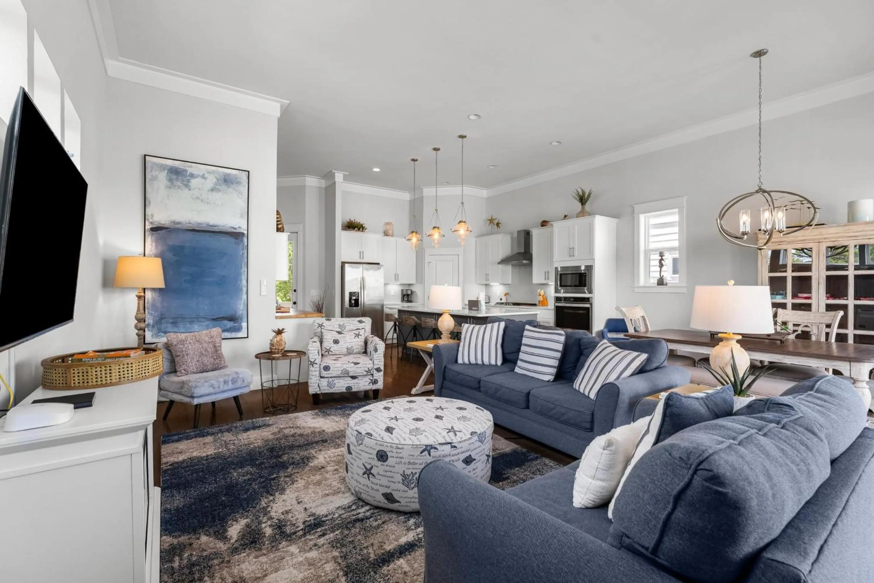 TV and multimedia in 30A Pet Friendly Beach House - 33 Sunset by Panhandle Getaways