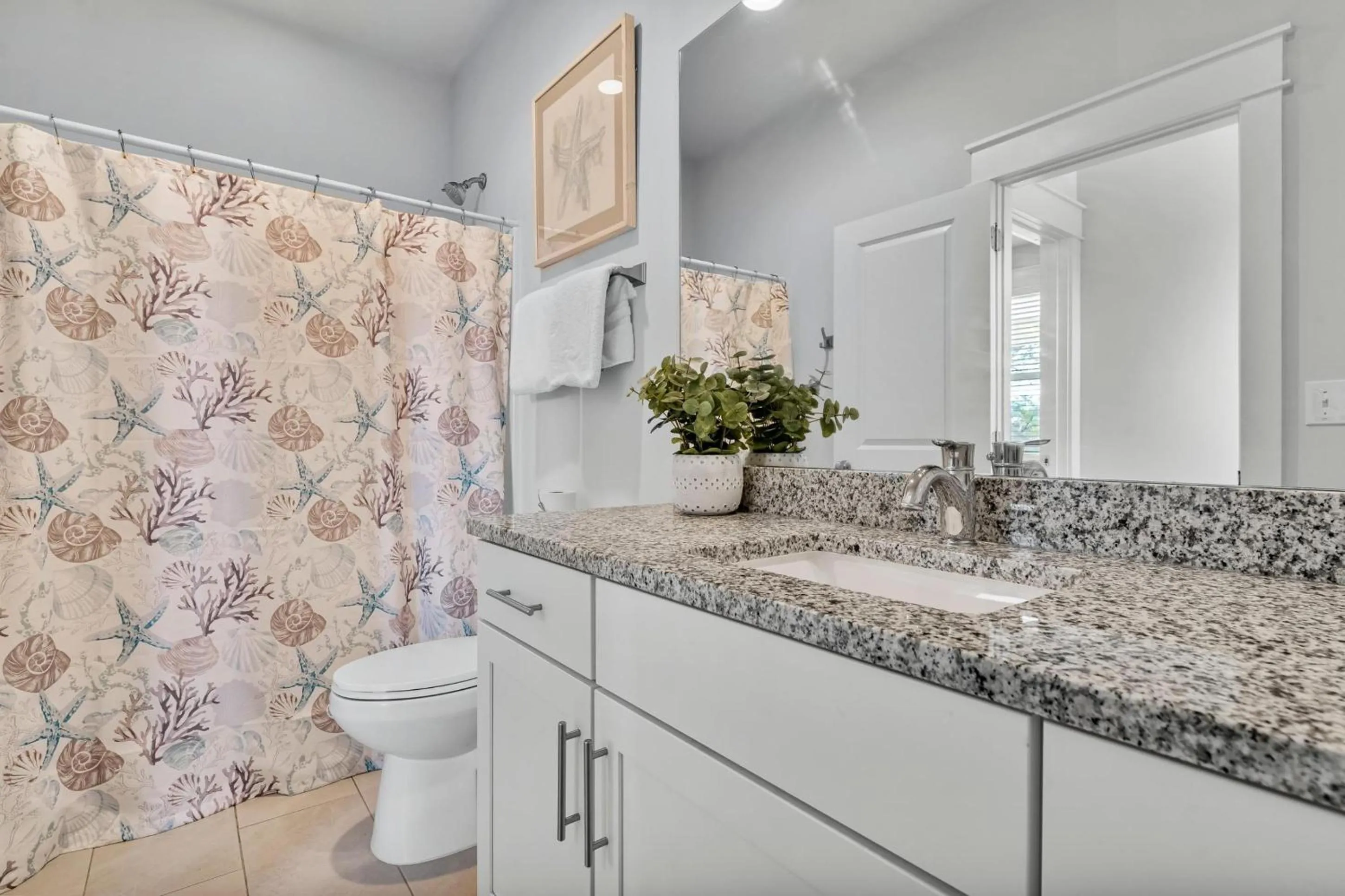 Shower in 30A Pet Friendly Beach House - 33 Sunset by Panhandle Getaways